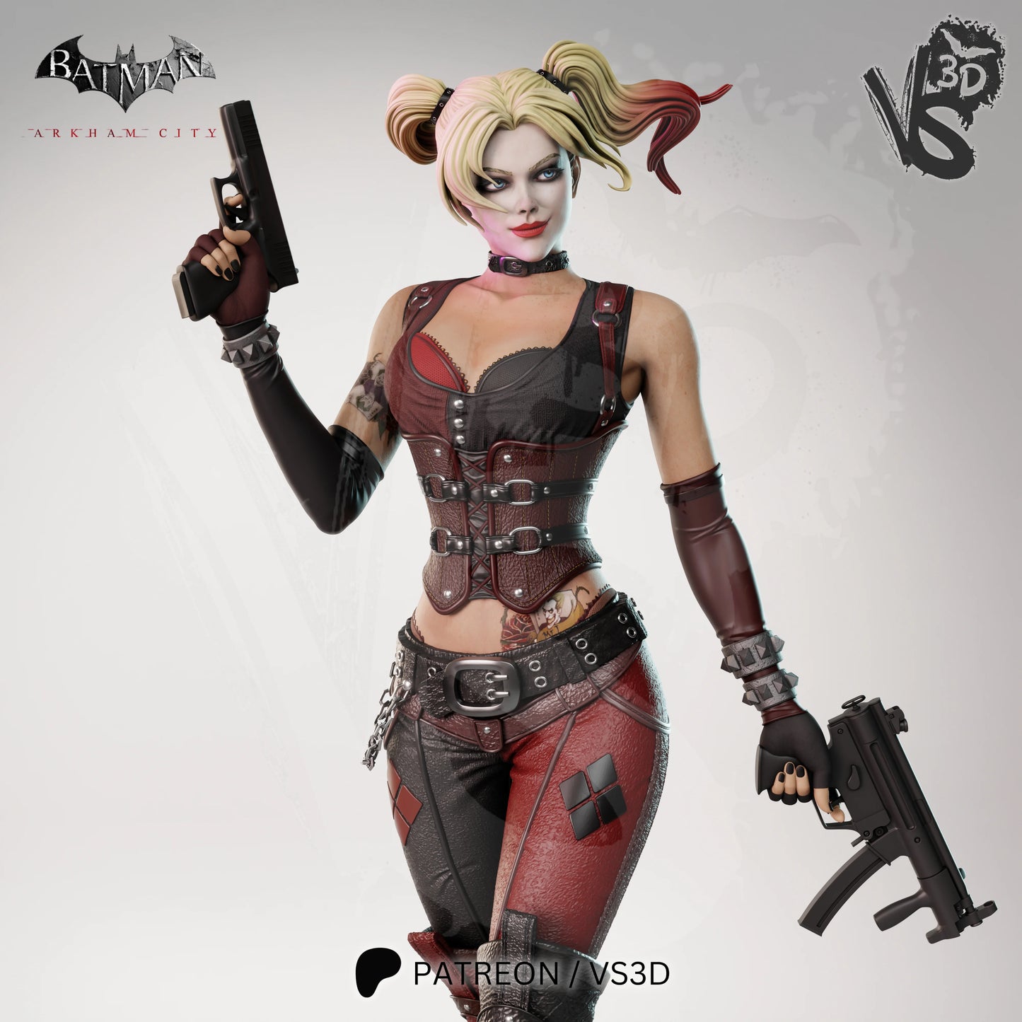 Harley Quinn (Arkham City) - Fan Art - 3D Print Kit