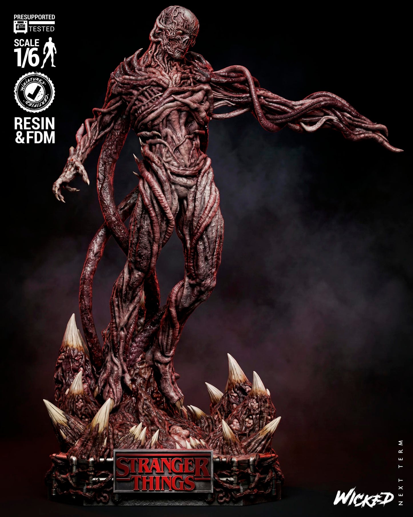 Vecna (Stranger Things) Sculpt - 1:6 and 1:12 scale 3d Printed Model Kit - Fan Art