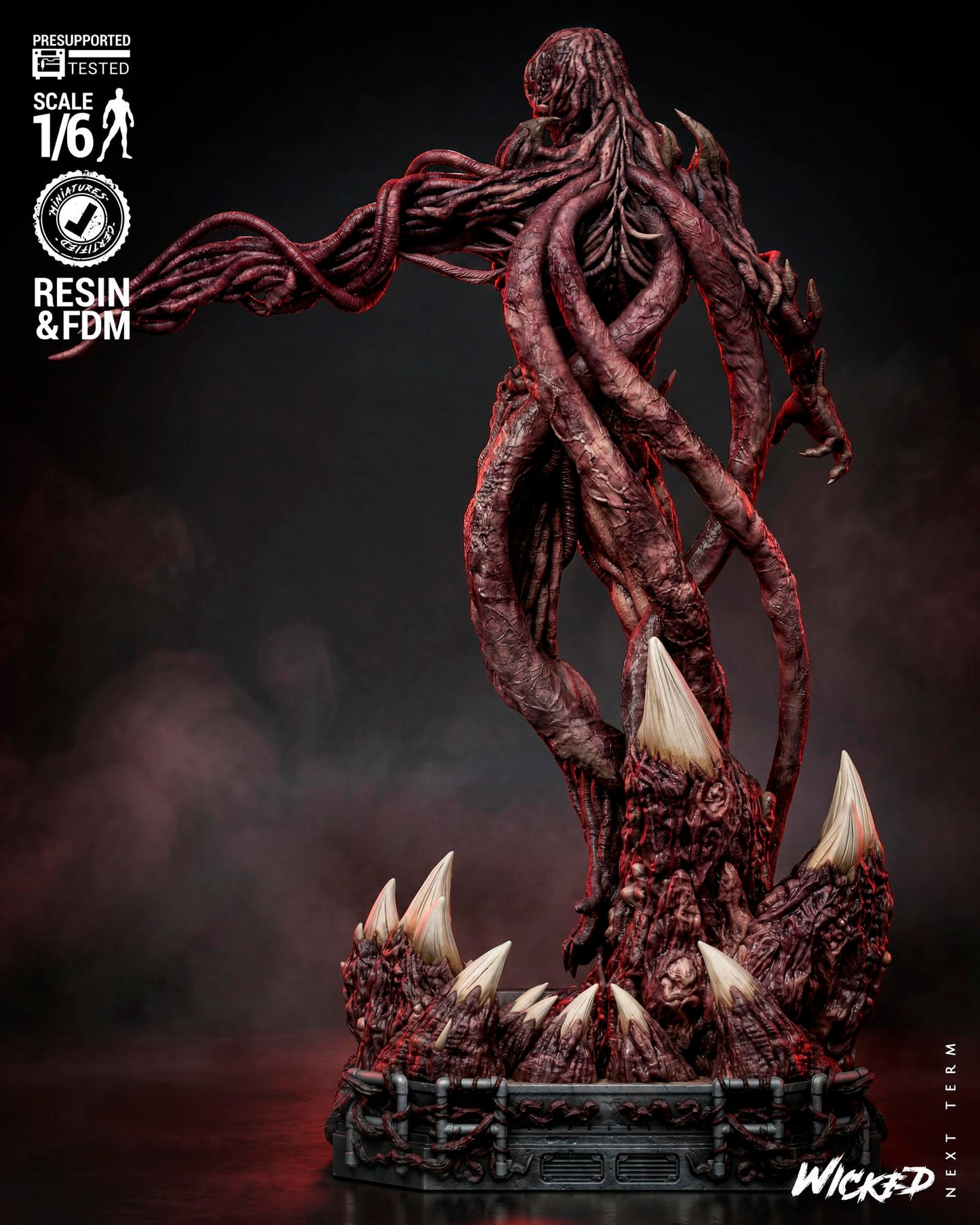 Vecna (Stranger Things) Sculpt - 1:6 and 1:12 scale 3d Printed Model Kit - Fan Art