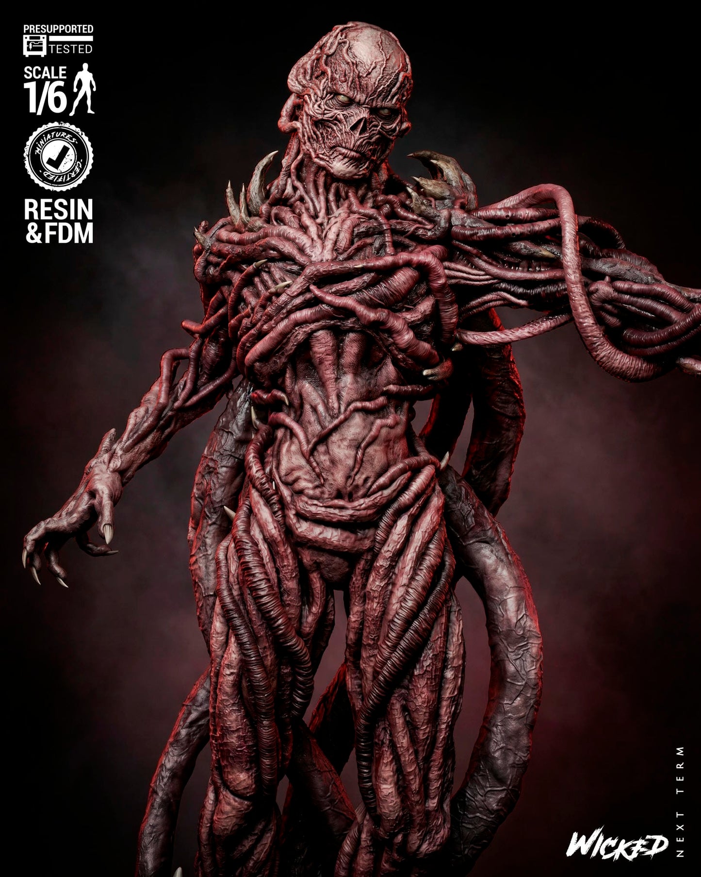 Vecna (Stranger Things) Sculpt - 1:6 and 1:12 scale 3d Printed Model Kit - Fan Art