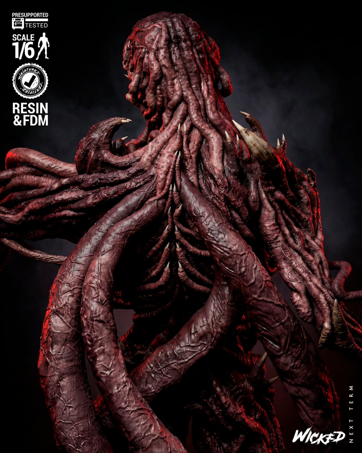 Vecna (Stranger Things) Sculpt - 1:6 and 1:12 scale 3d Printed Model Kit - Fan Art