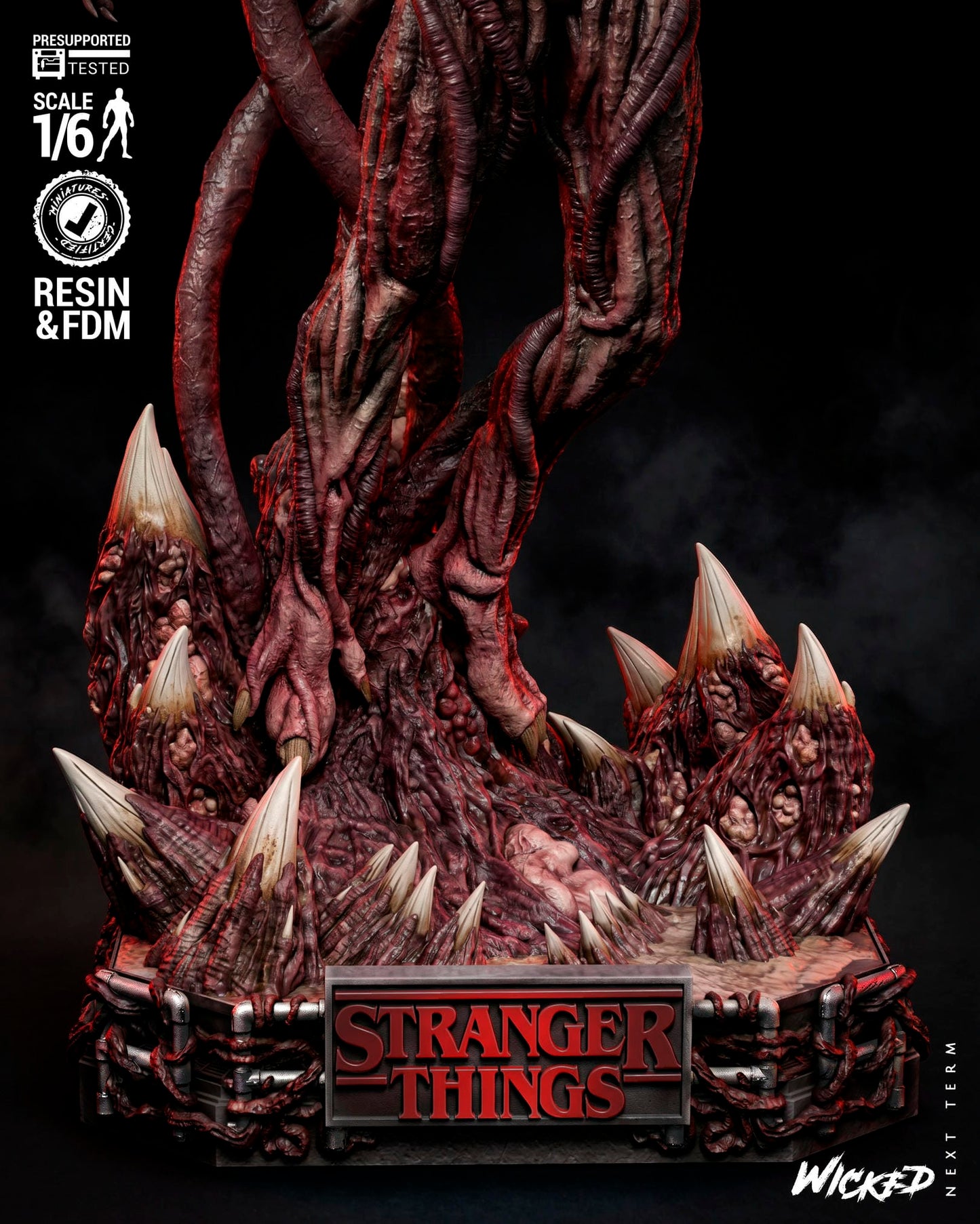 Vecna (Stranger Things) Sculpt - 1:6 and 1:12 scale 3d Printed Model Kit - Fan Art