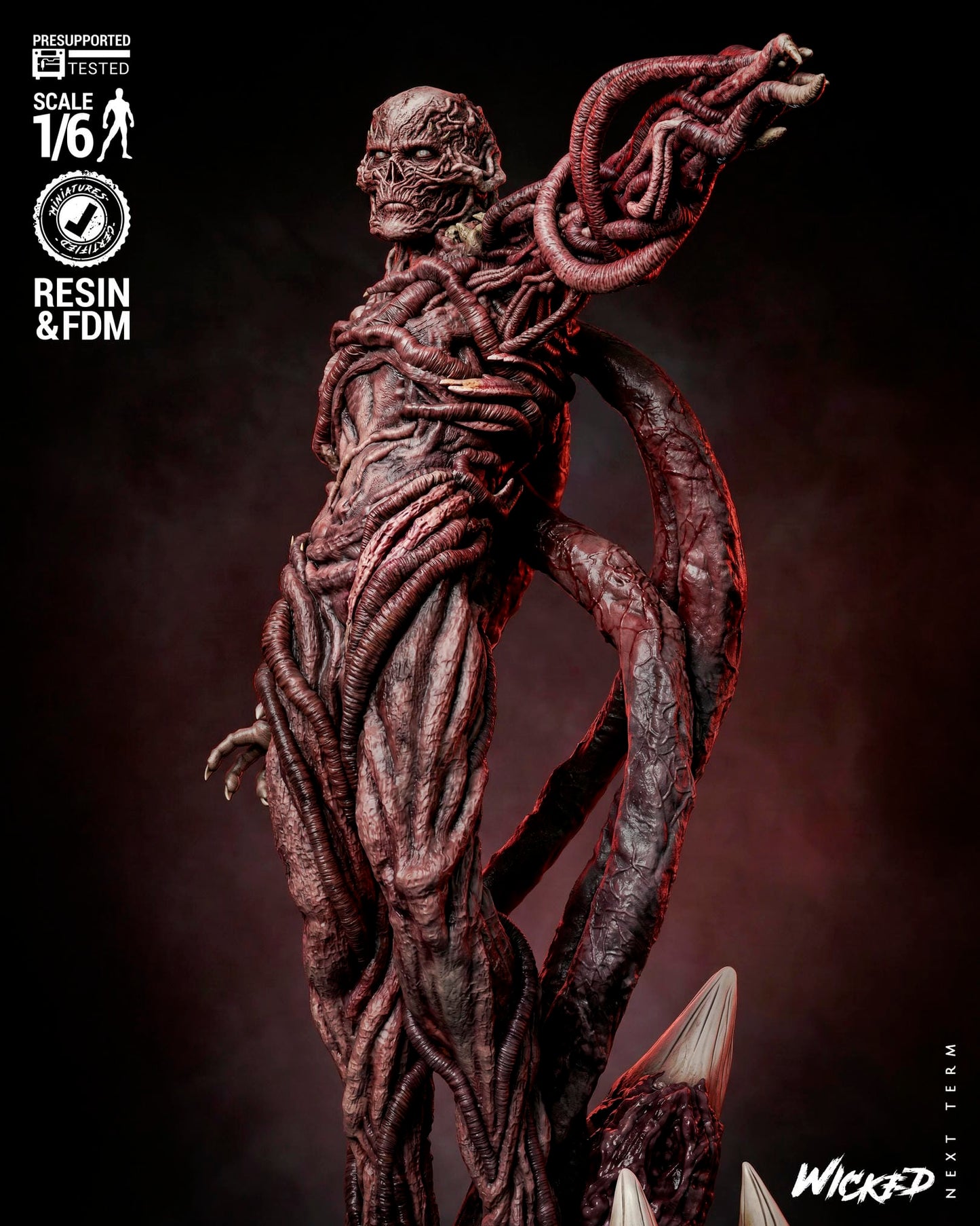 Vecna (Stranger Things) Sculpt - 1:6 and 1:12 scale 3d Printed Model Kit - Fan Art