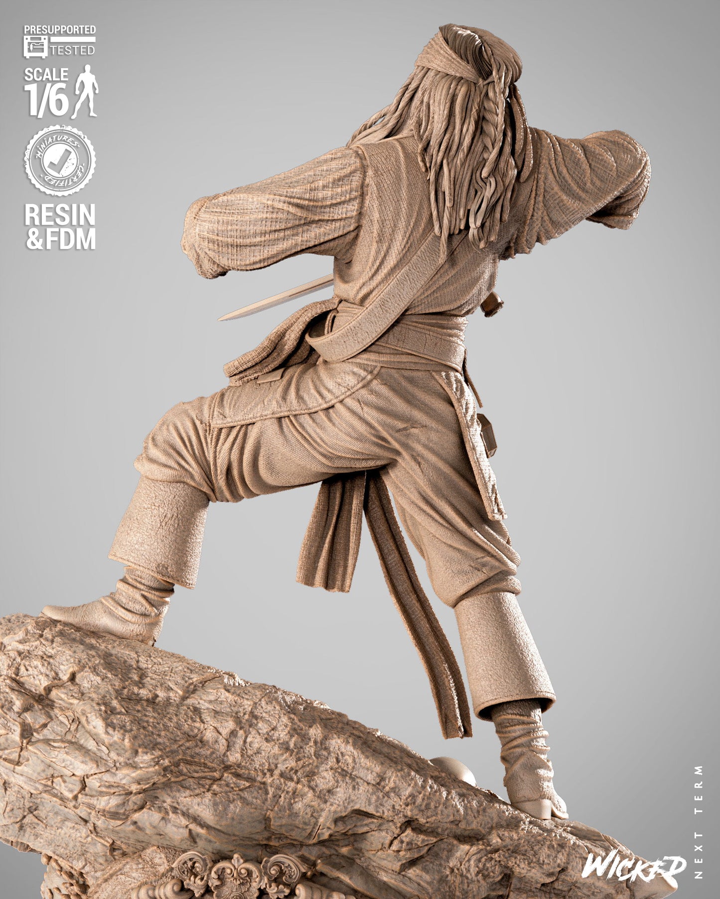Jack Sparrow (Pirates of Caribbean) - Sculpt - 3d Printed Model Kit