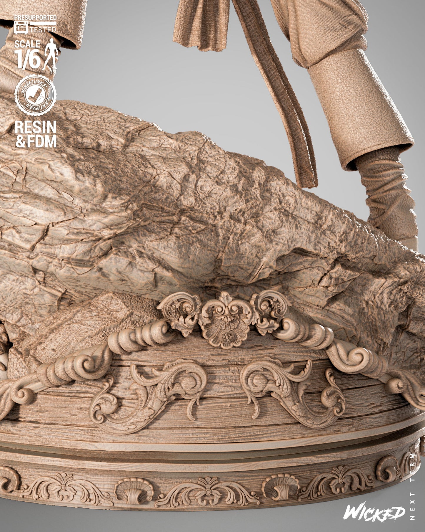 Jack Sparrow (Pirates of Caribbean) - Sculpt - 3d Printed Model Kit