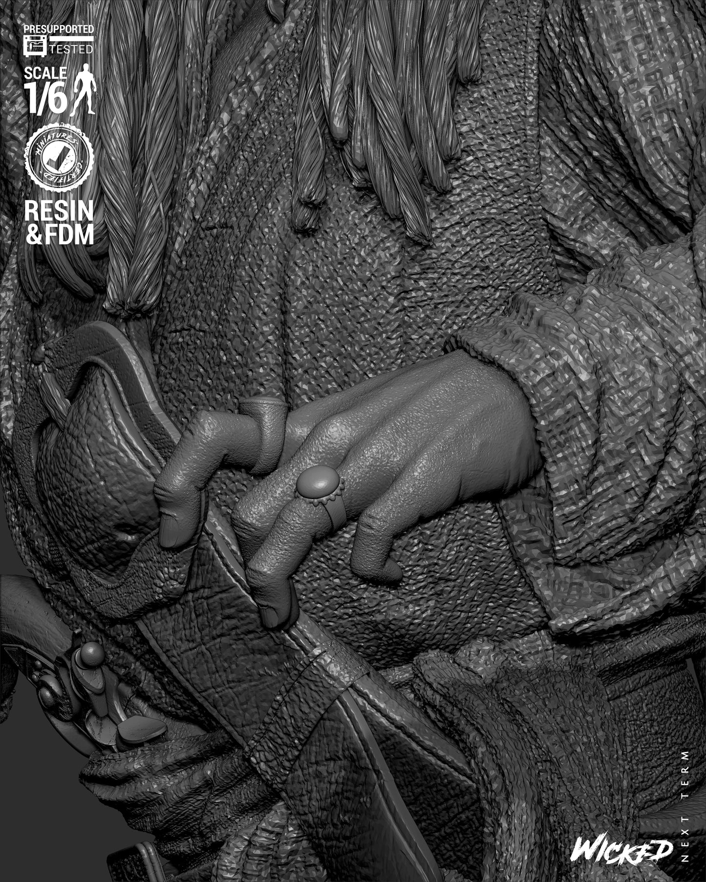 Jack Sparrow (Pirates of Caribbean) - Sculpt - 3d Printed Model Kit