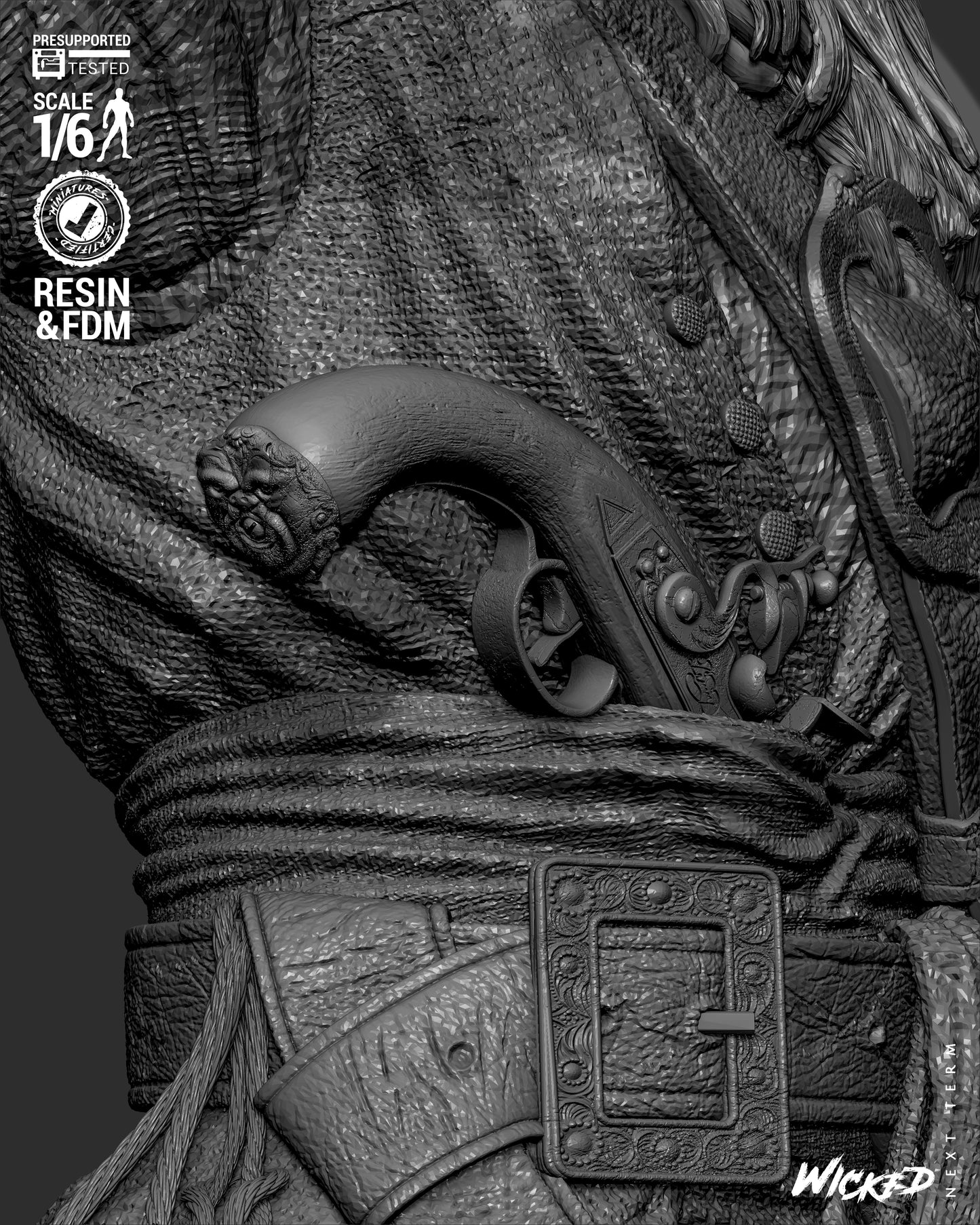 Jack Sparrow (Pirates of Caribbean) - Sculpt - 3d Printed Model Kit