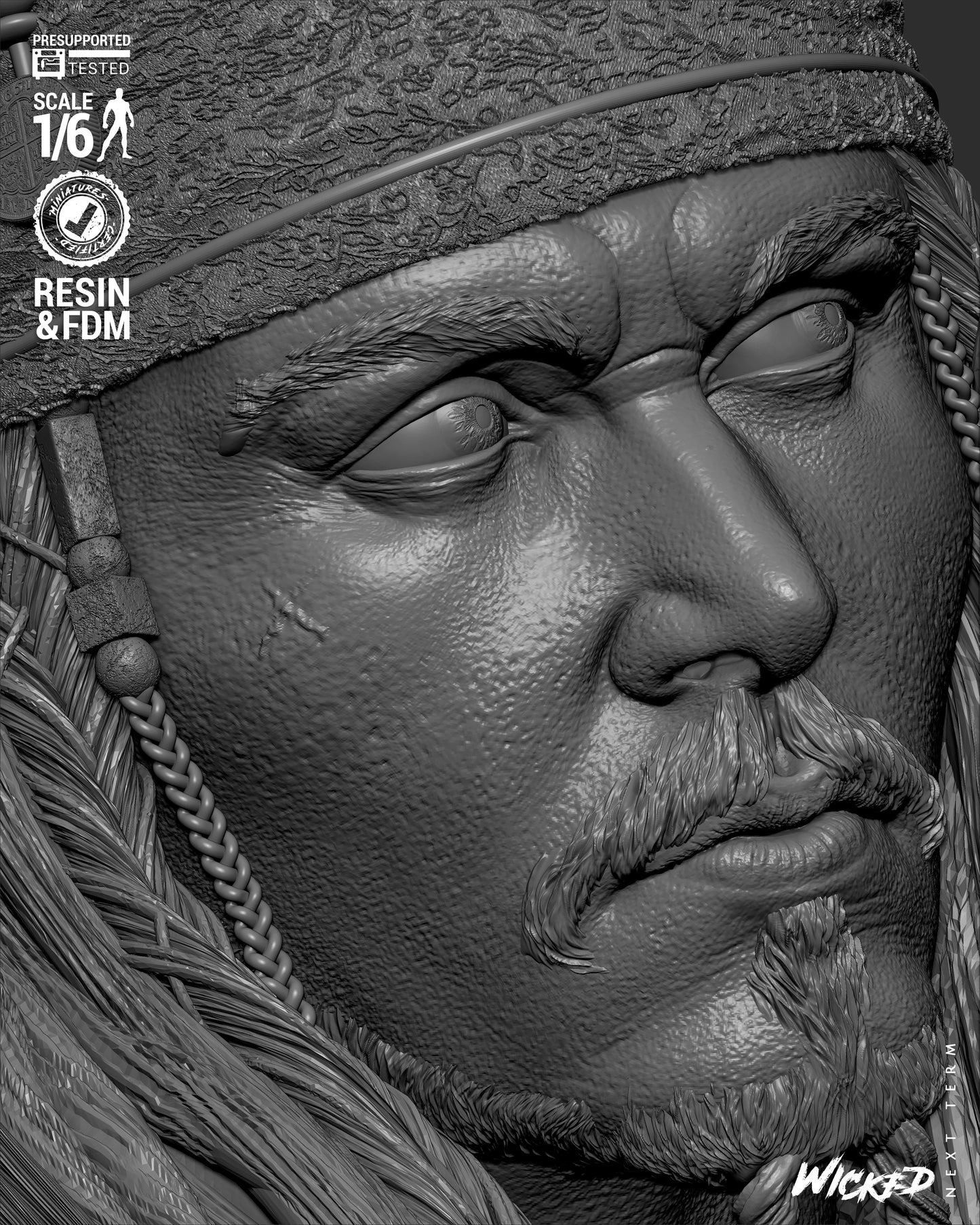 Jack Sparrow (Pirates of Caribbean) - Sculpt - 3d Printed Model Kit