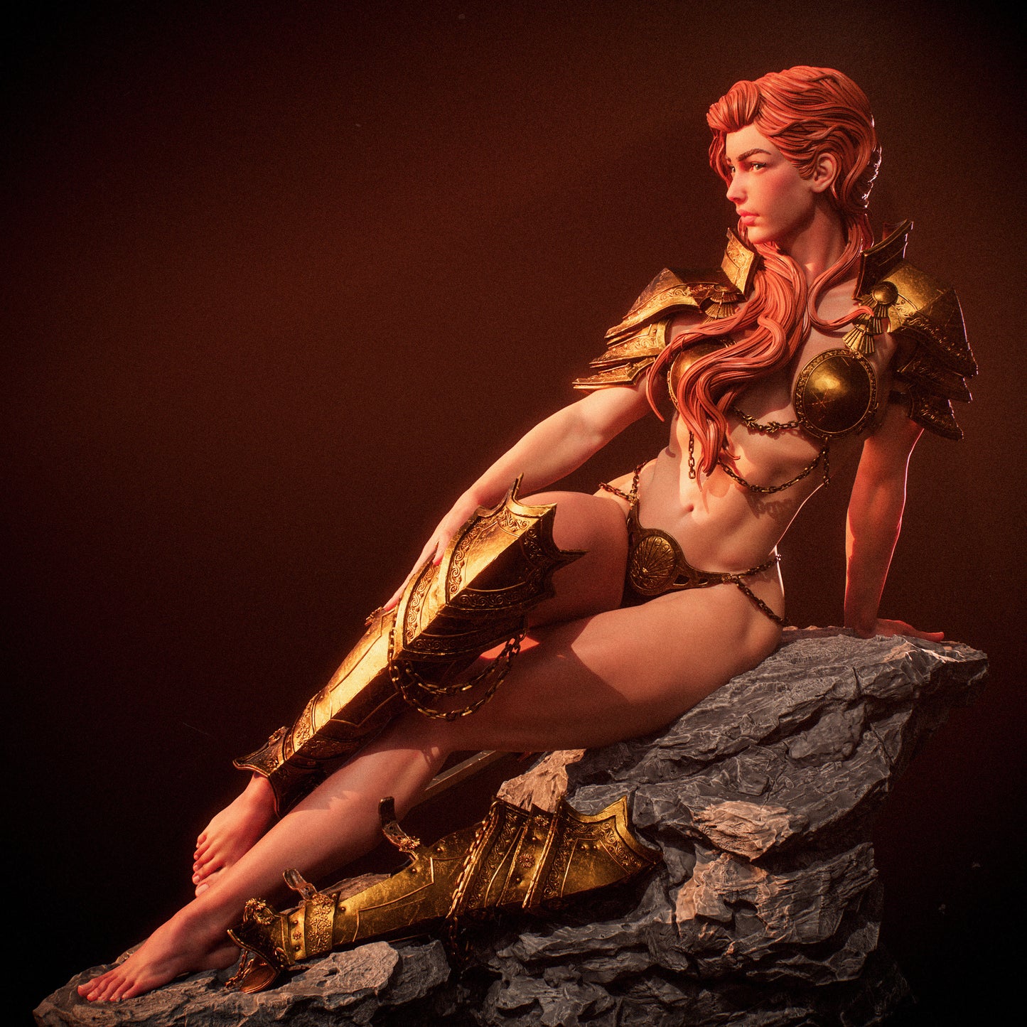 The Ember Queen  - 3D Printed Statue 6 & 9 Scale