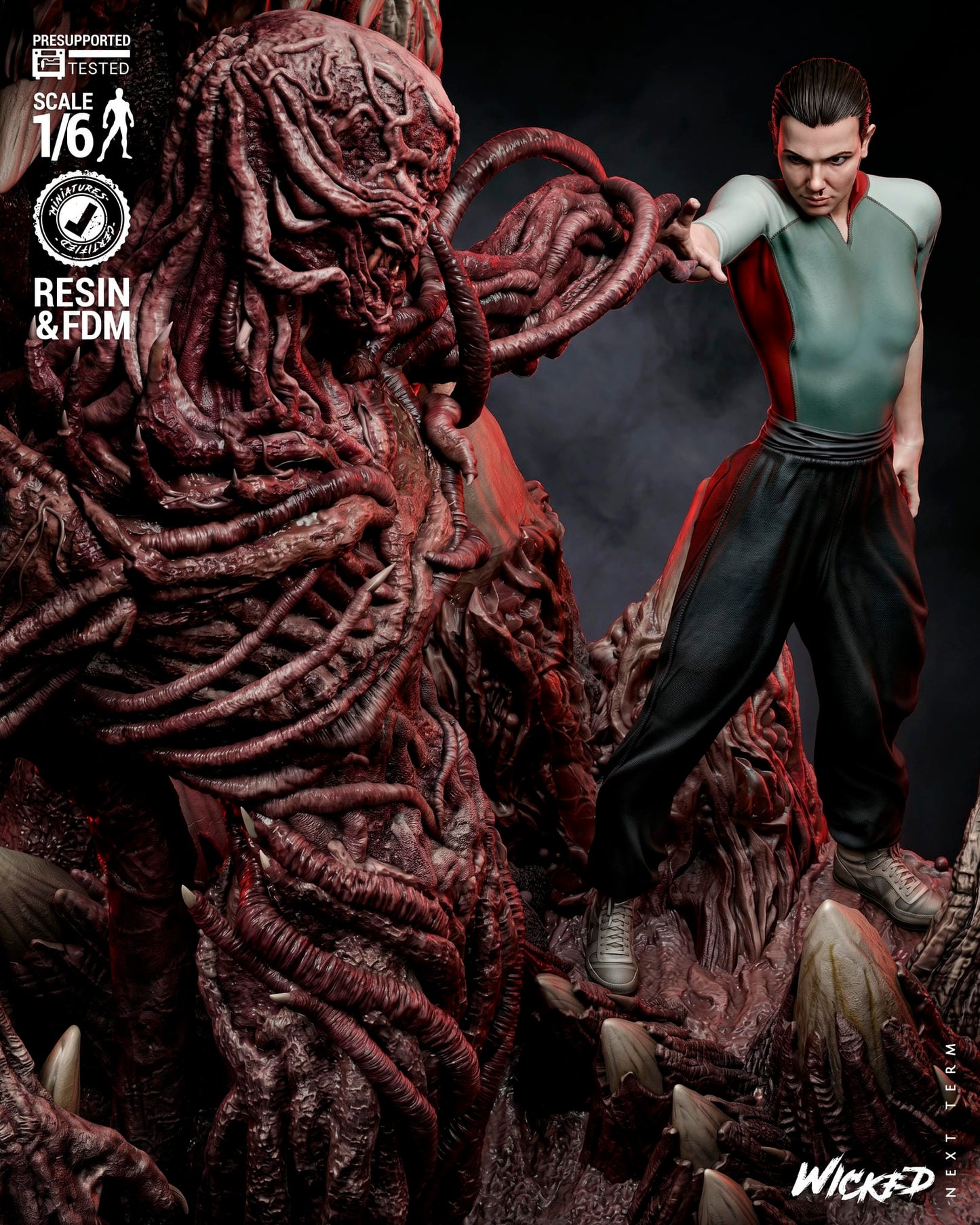 Stranger Things (Diorama)- 1:12 scale 3d Printed Model Kit - Fan Art