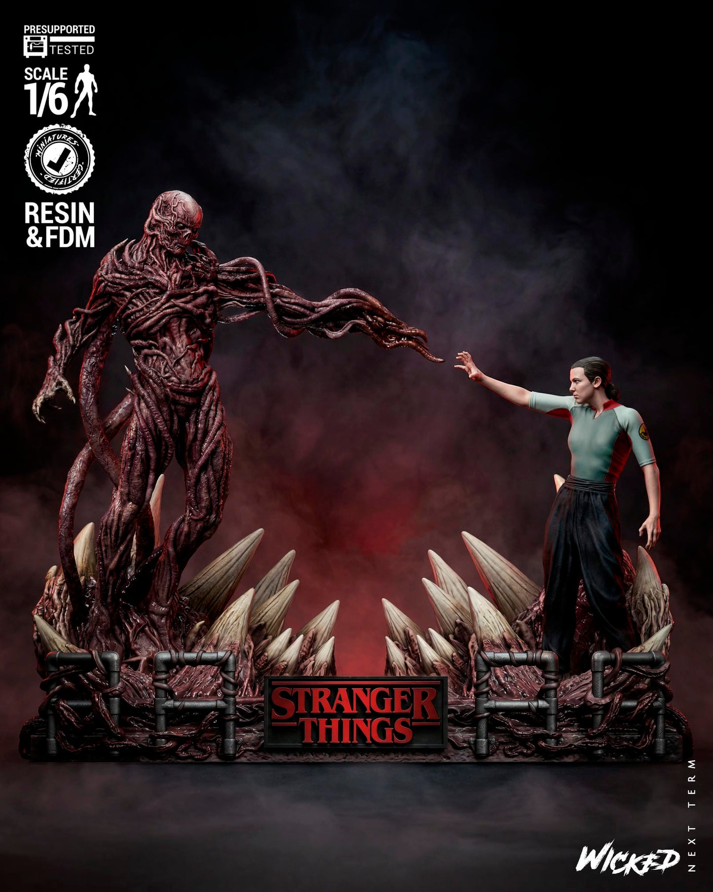 Stranger Things (Diorama)- 1:12 scale 3d Printed Model Kit - Fan Art