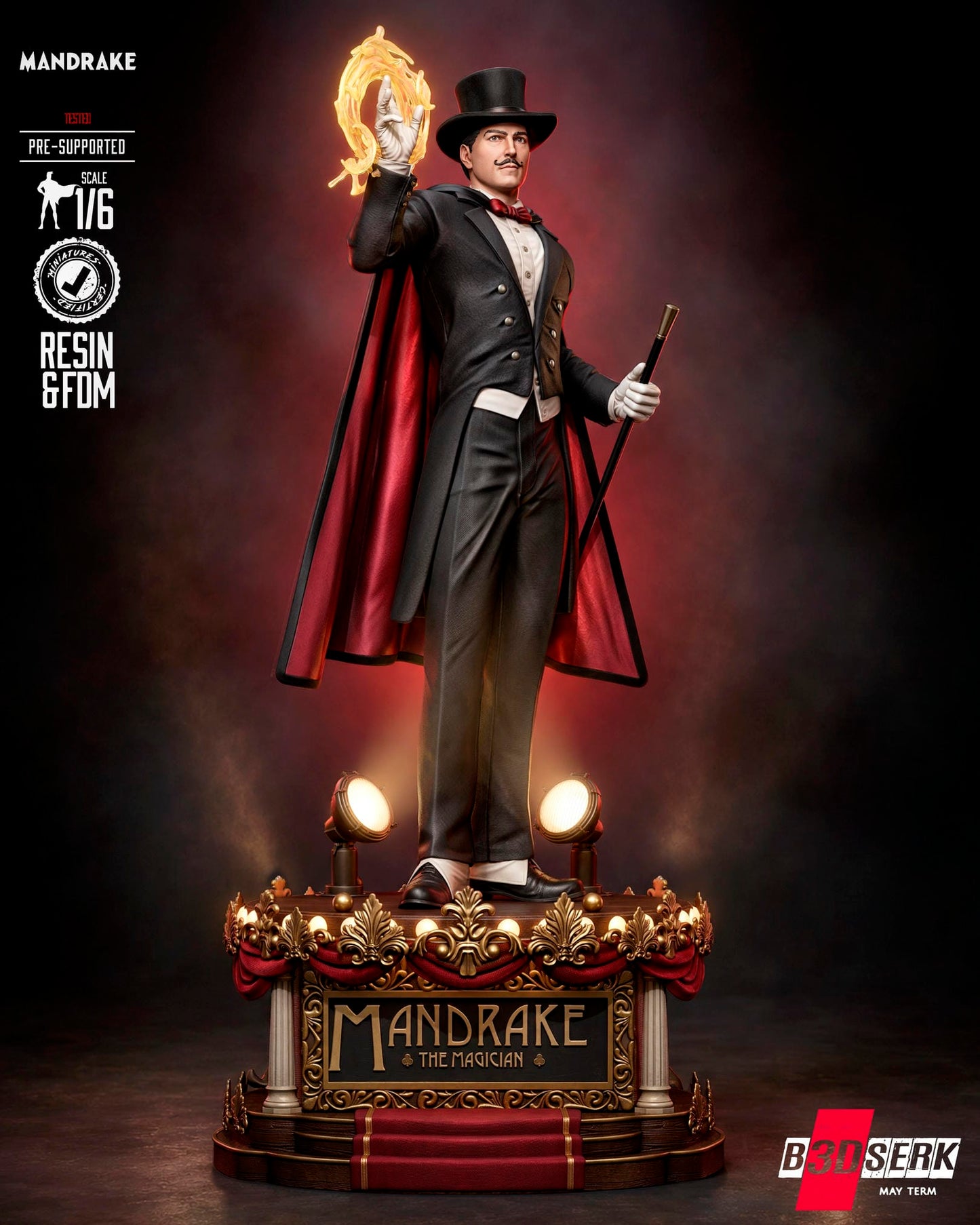 Mandrake (Sculpt) 3D Model Kit - 6 or 12 scale (Fan Art)