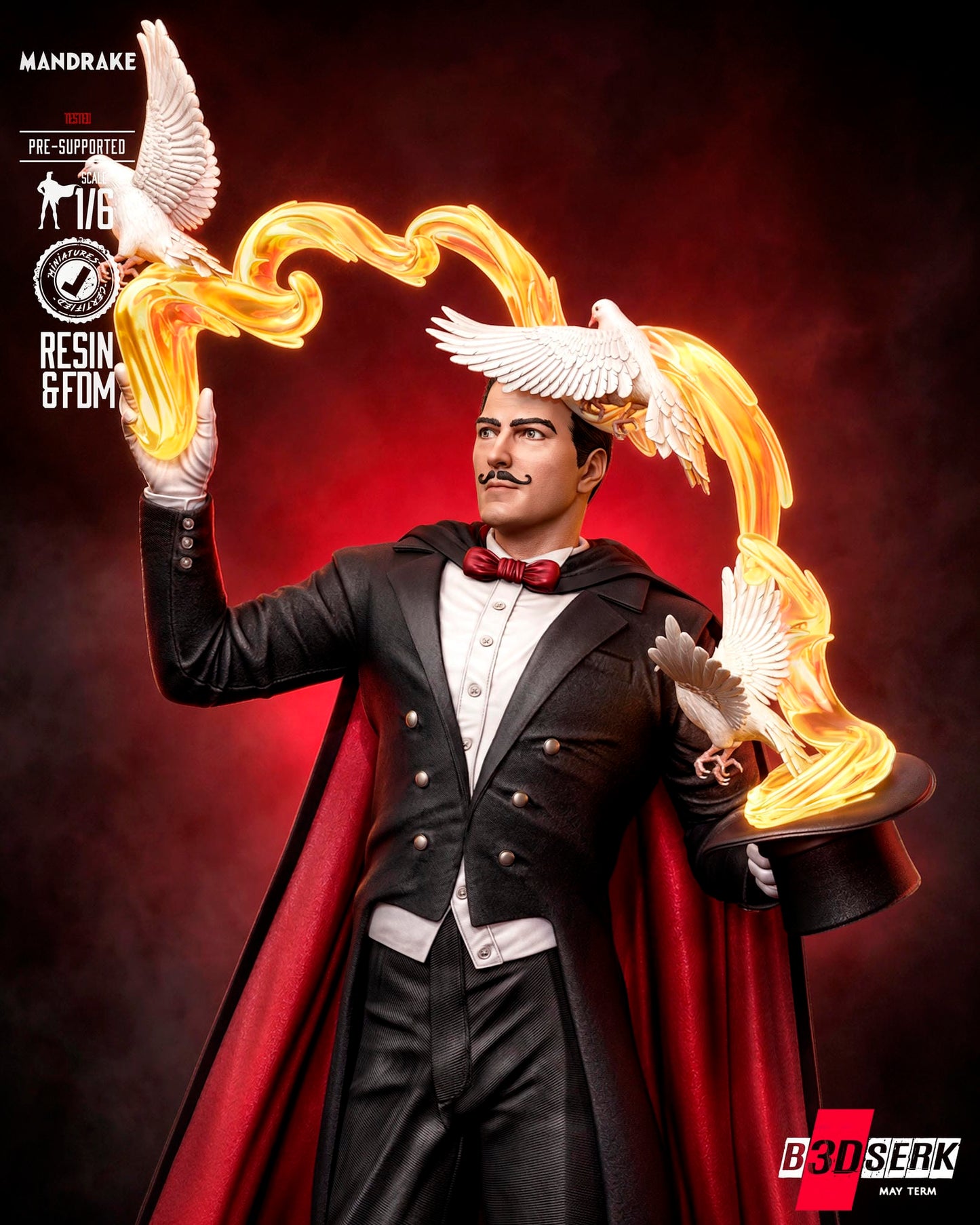 Mandrake (Sculpt) 3D Model Kit - 6 or 12 scale (Fan Art)