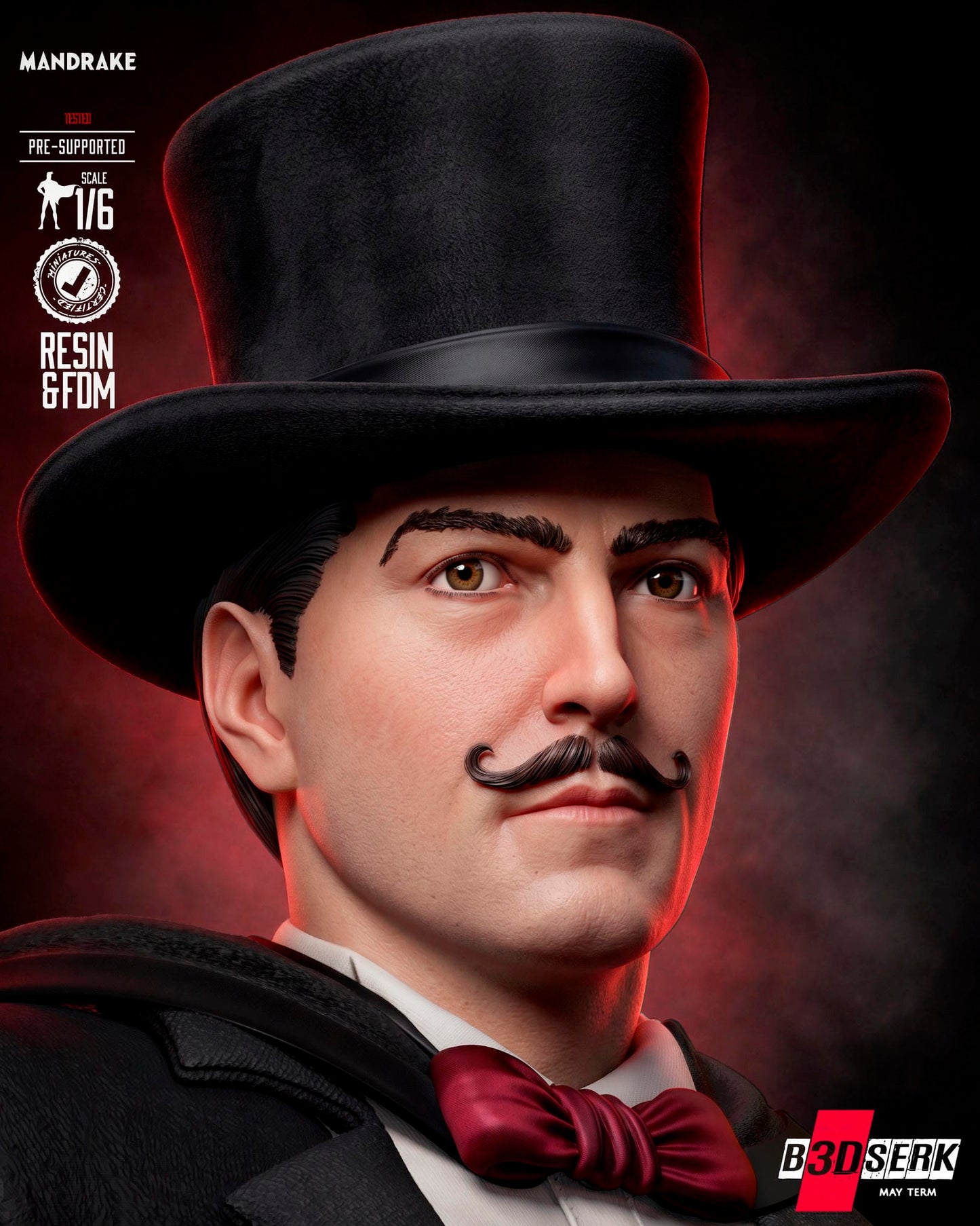 Mandrake (Sculpt) 3D Model Kit - 6 or 12 scale (Fan Art)