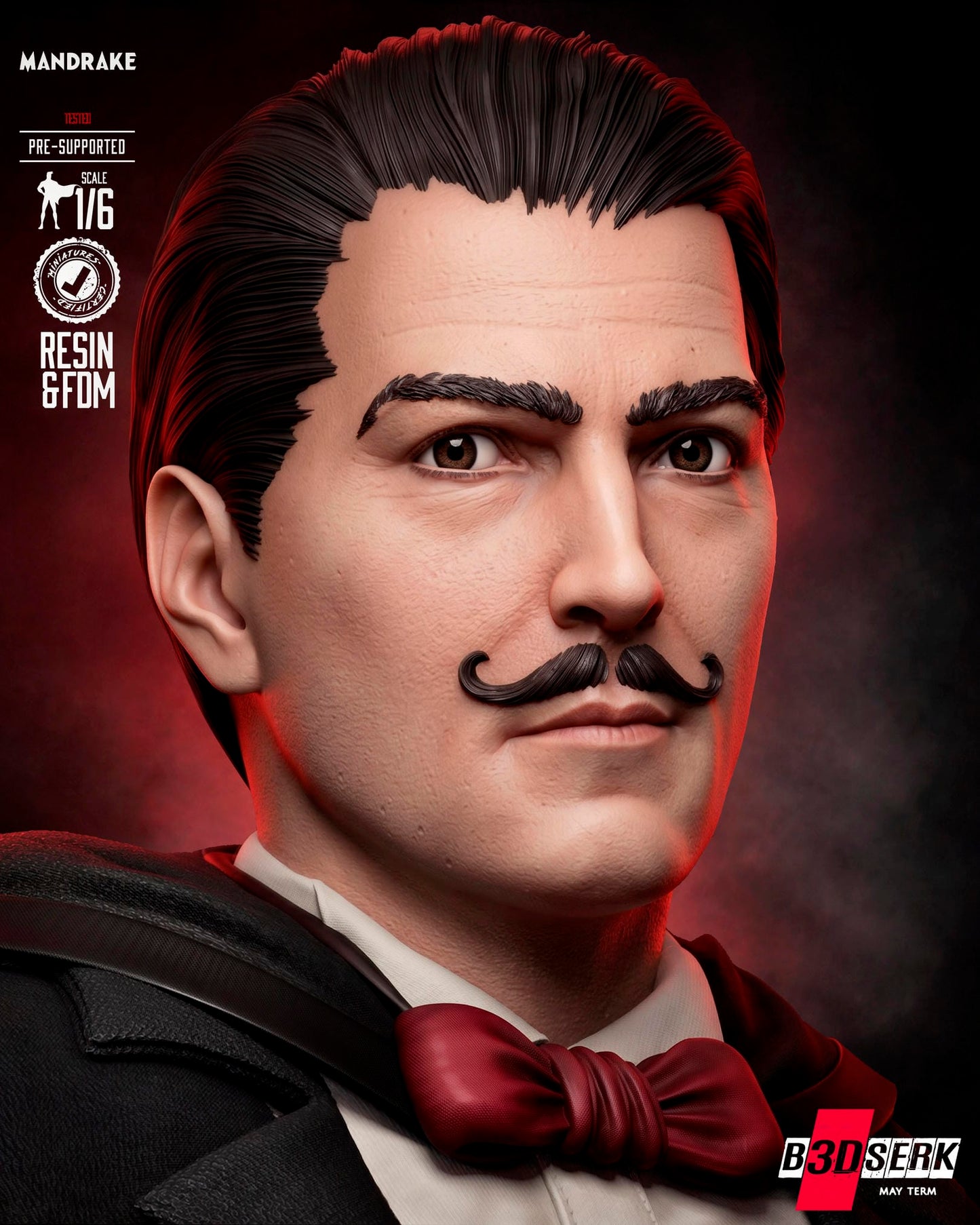 Mandrake (Sculpt) 3D Model Kit - 6 or 12 scale (Fan Art)