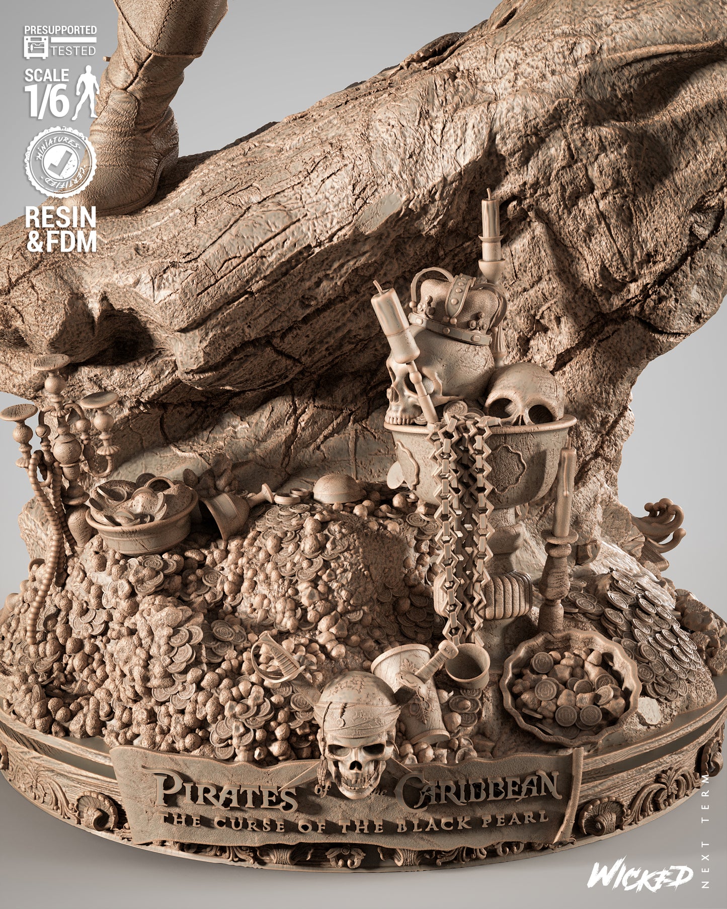 Hector Barbossa (Pirates of Caribbean) - Sculpt - 3d Printed Model Kit