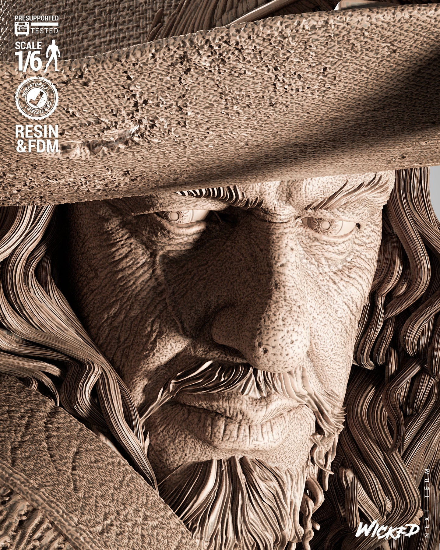 Hector Barbossa (Pirates of Caribbean) - Sculpt - 3d Printed Model Kit