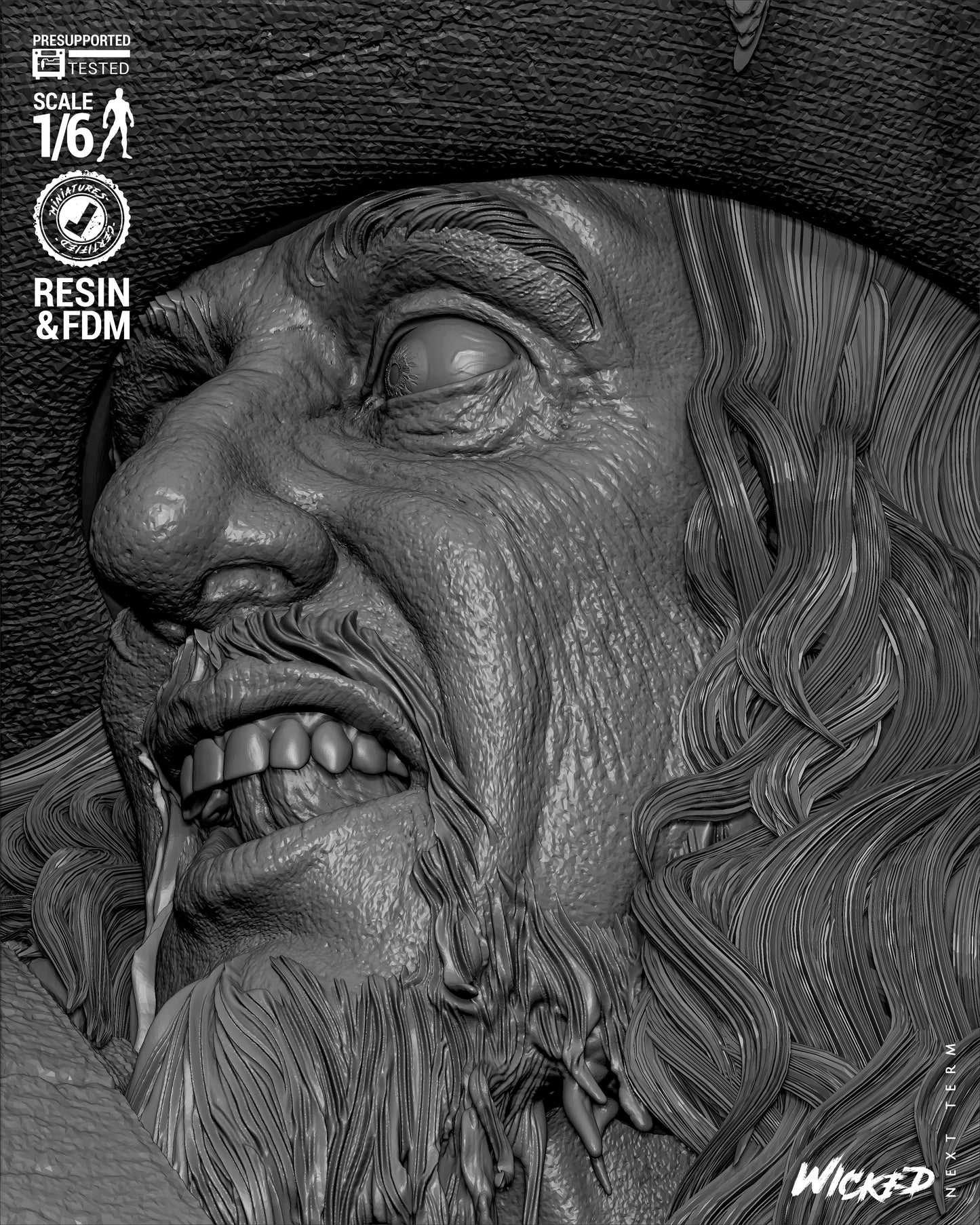 Hector Barbossa (Pirates of Caribbean) - Sculpt - 3d Printed Model Kit
