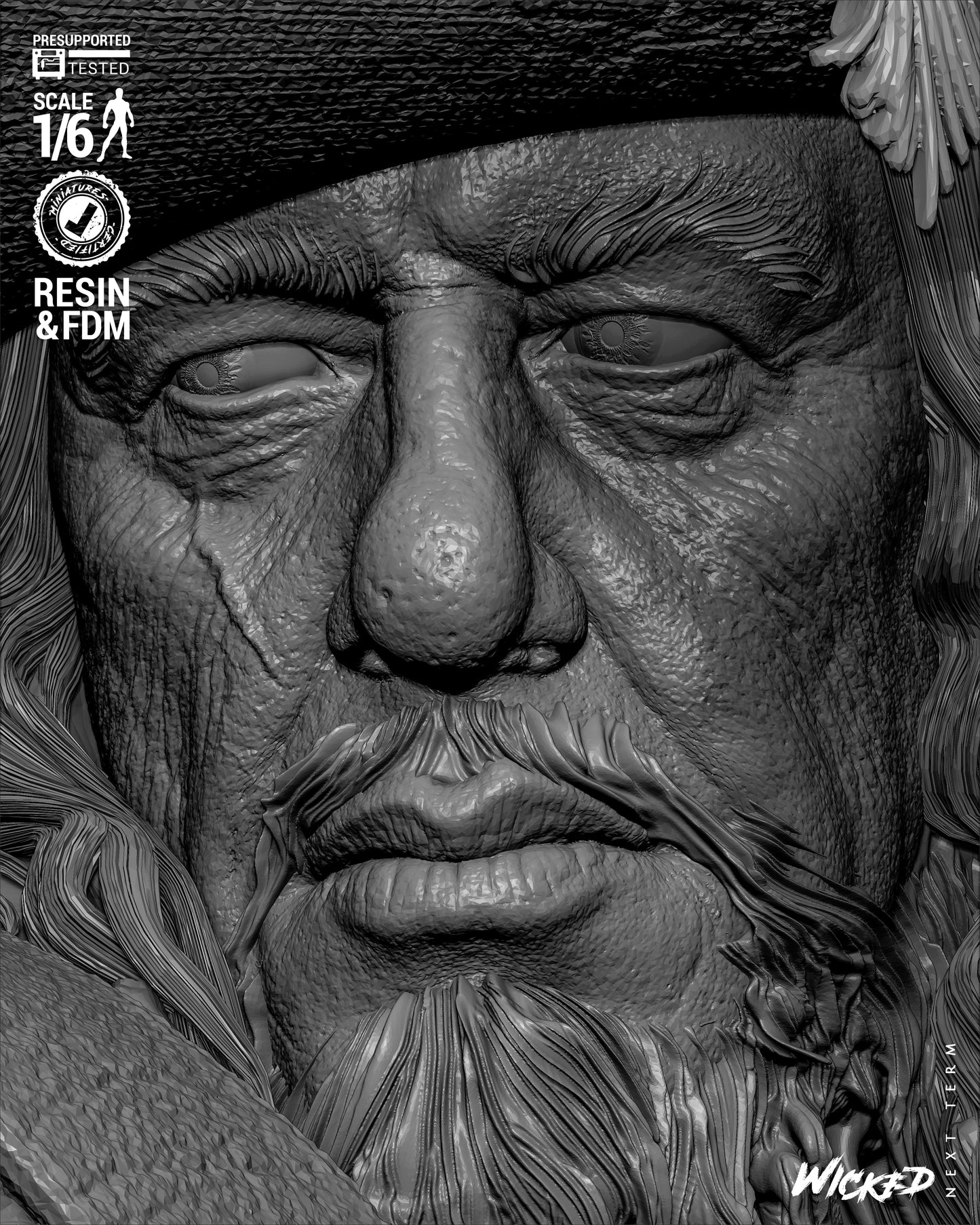 Hector Barbossa (Pirates of Caribbean) - Sculpt - 3d Printed Model Kit