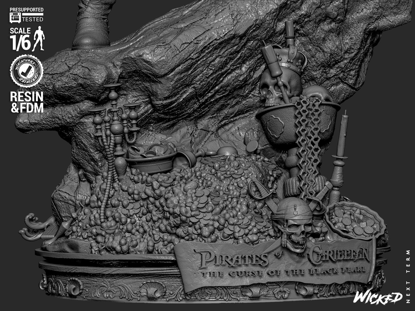 Hector Barbossa (Pirates of Caribbean) - Sculpt - 3d Printed Model Kit