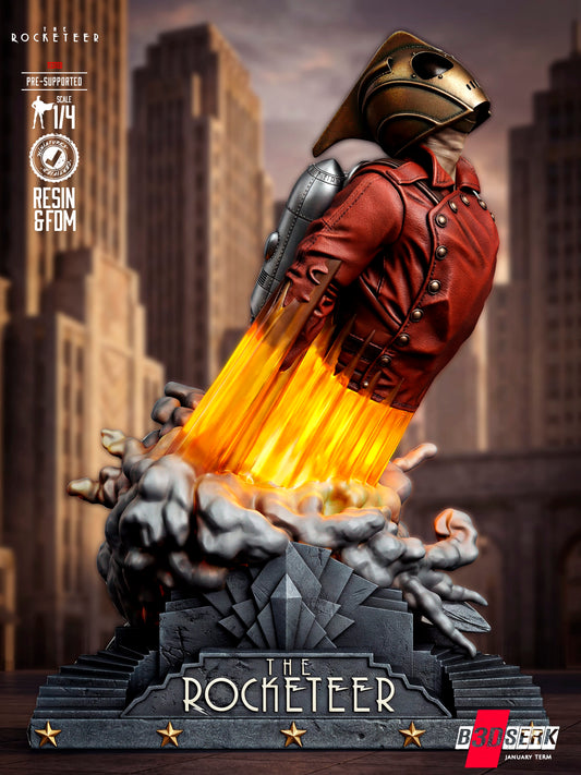 The Rocketeer - Portrait Bust - 4 or 8 scale - 3D Model Kit - Fan Art