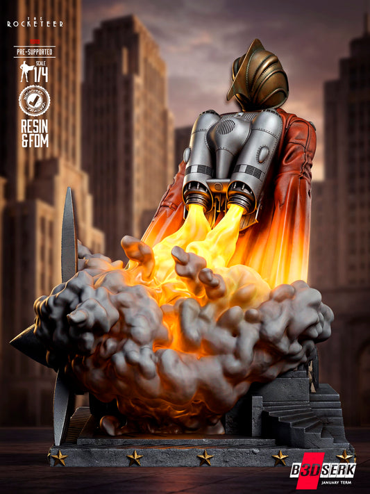The Rocketeer - Portrait Bust - 4 or 8 scale - 3D Model Kit - Fan Art