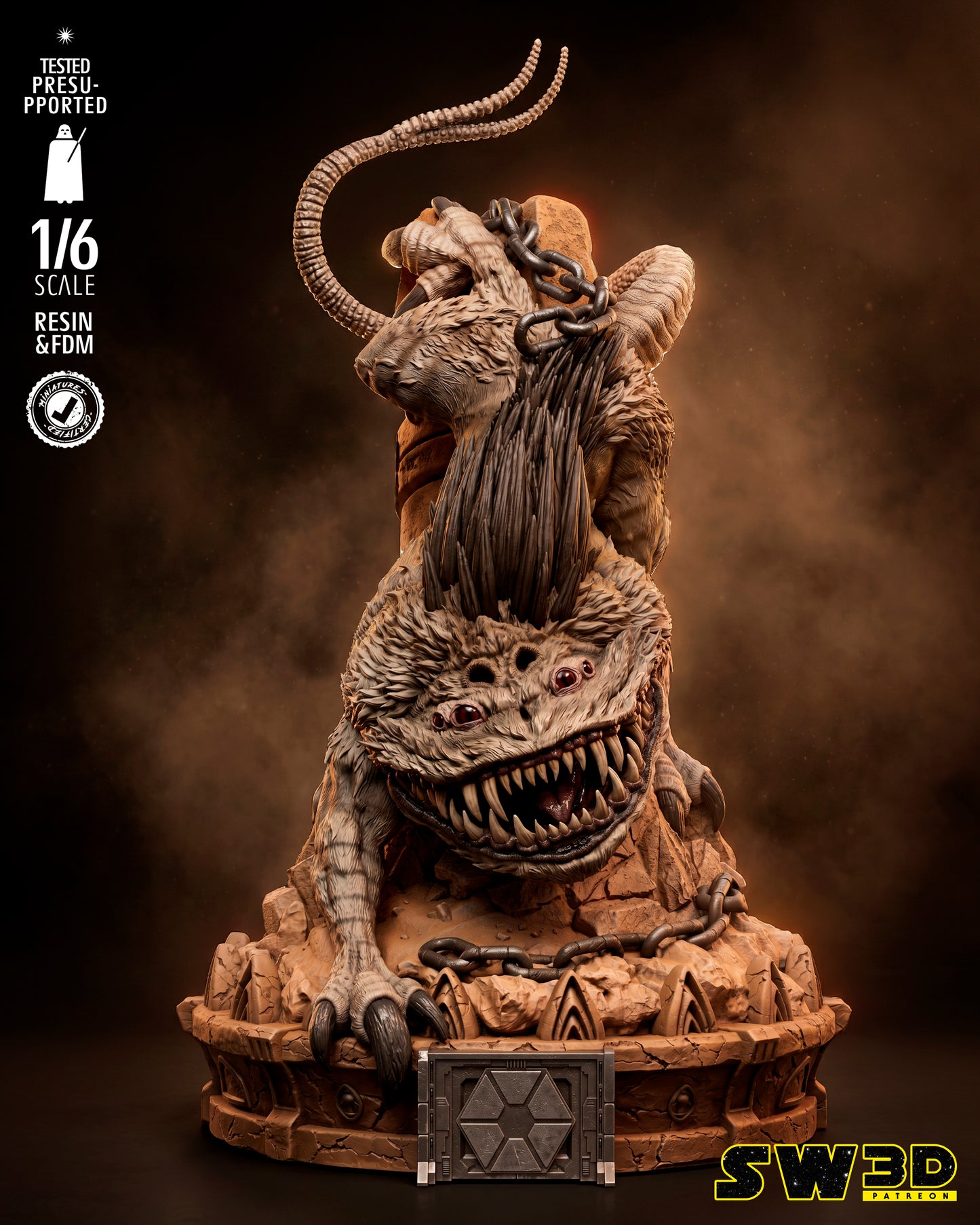 Nexu Sculpt (Star Wars) - 3D printed model kit (Fan Art)