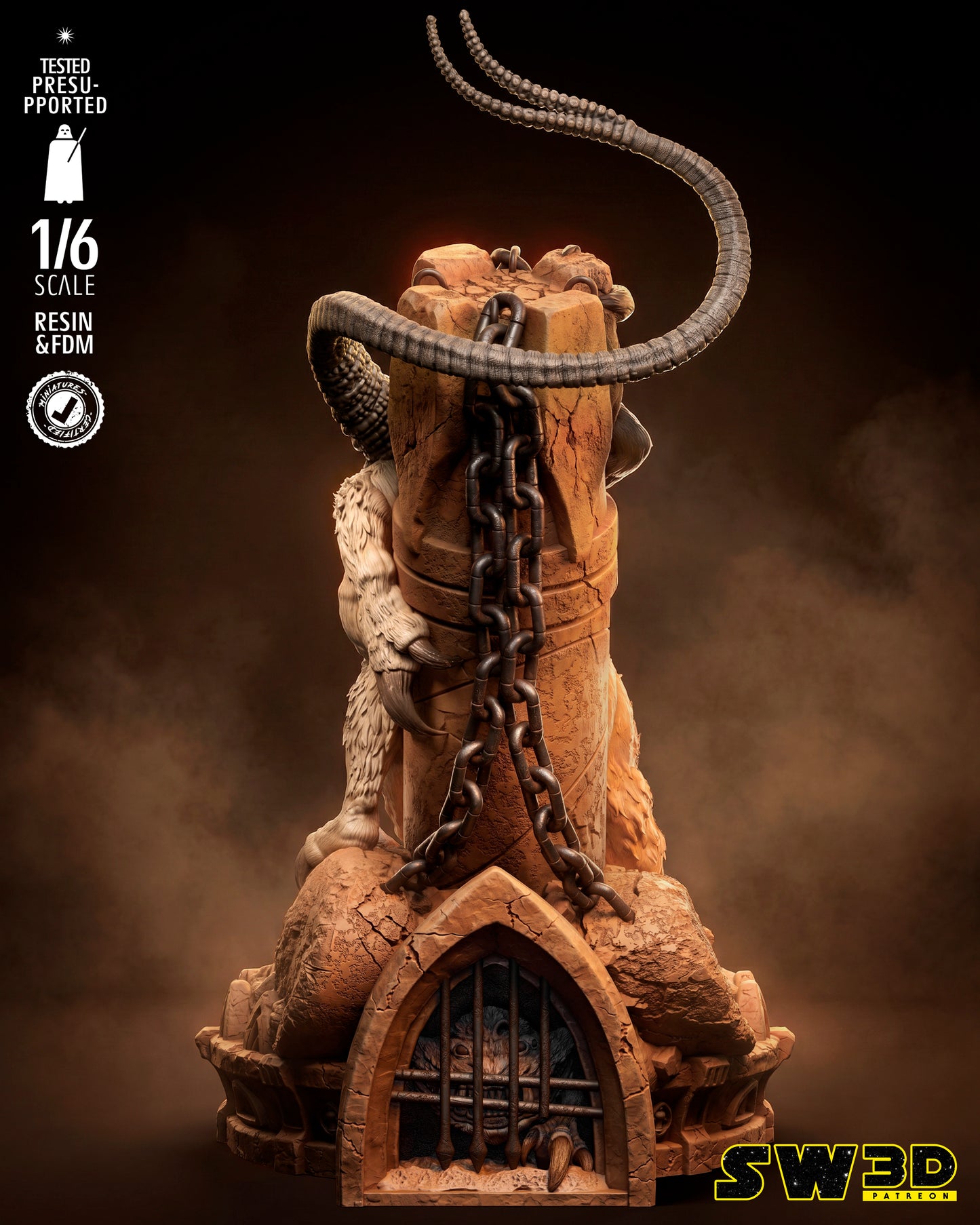 Nexu Sculpt (Star Wars) - 3D printed model kit (Fan Art)