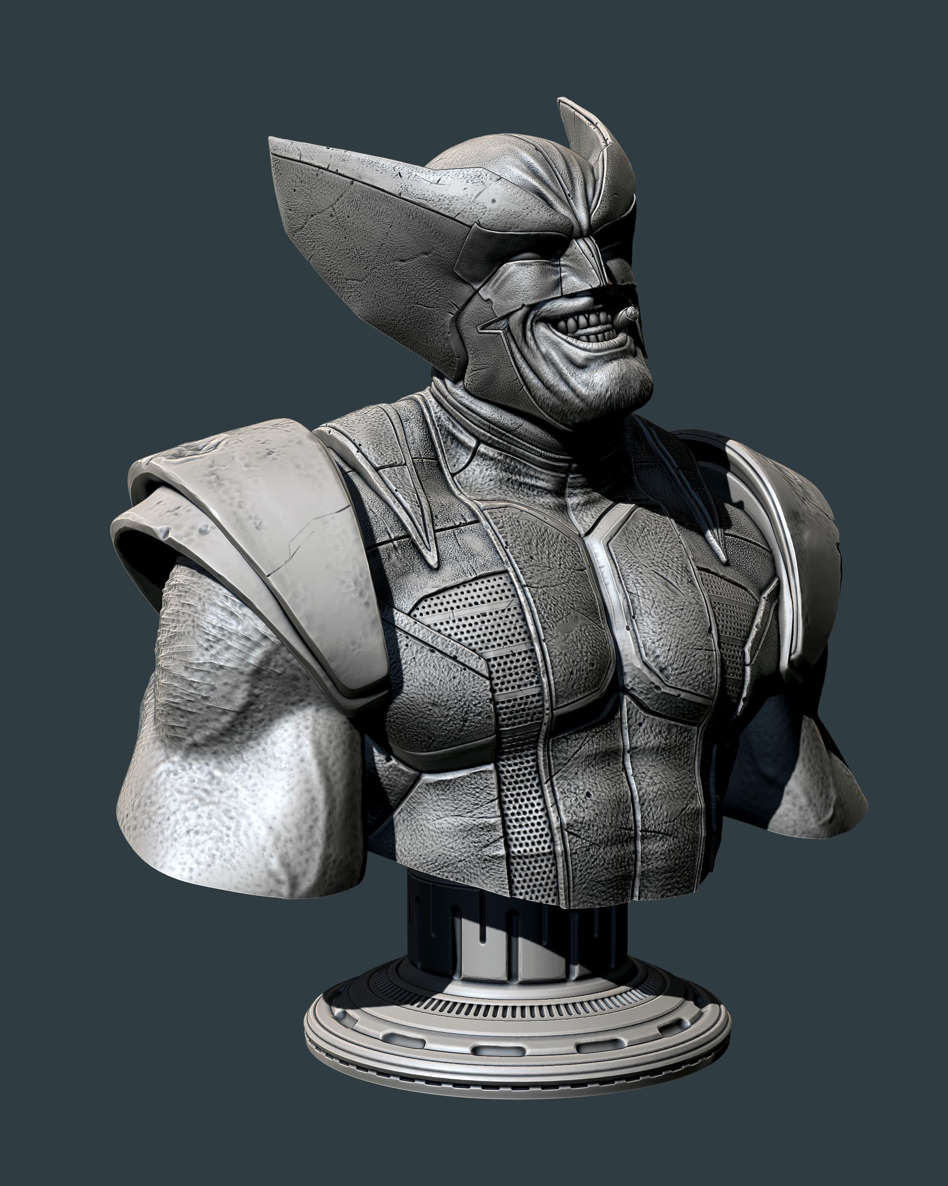 Wolverine (X-Men) Bust - 218mm to 109mm 3D Print (Fan Art)