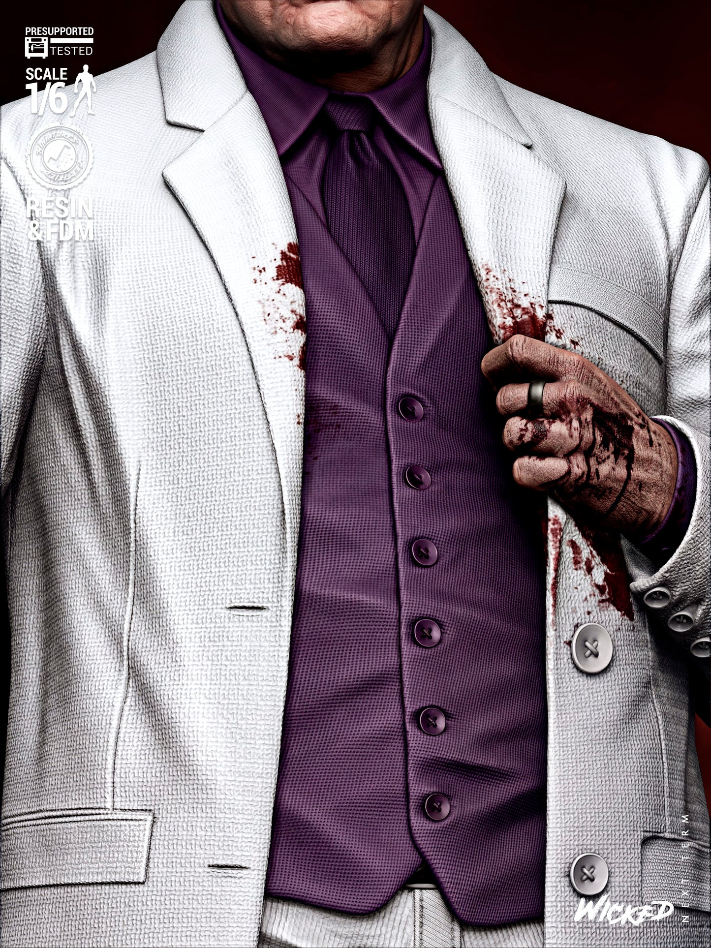 Kingpin (Fan Art) Sculpt - 1:6 and 1:12 scale 3d Printed Model Kit