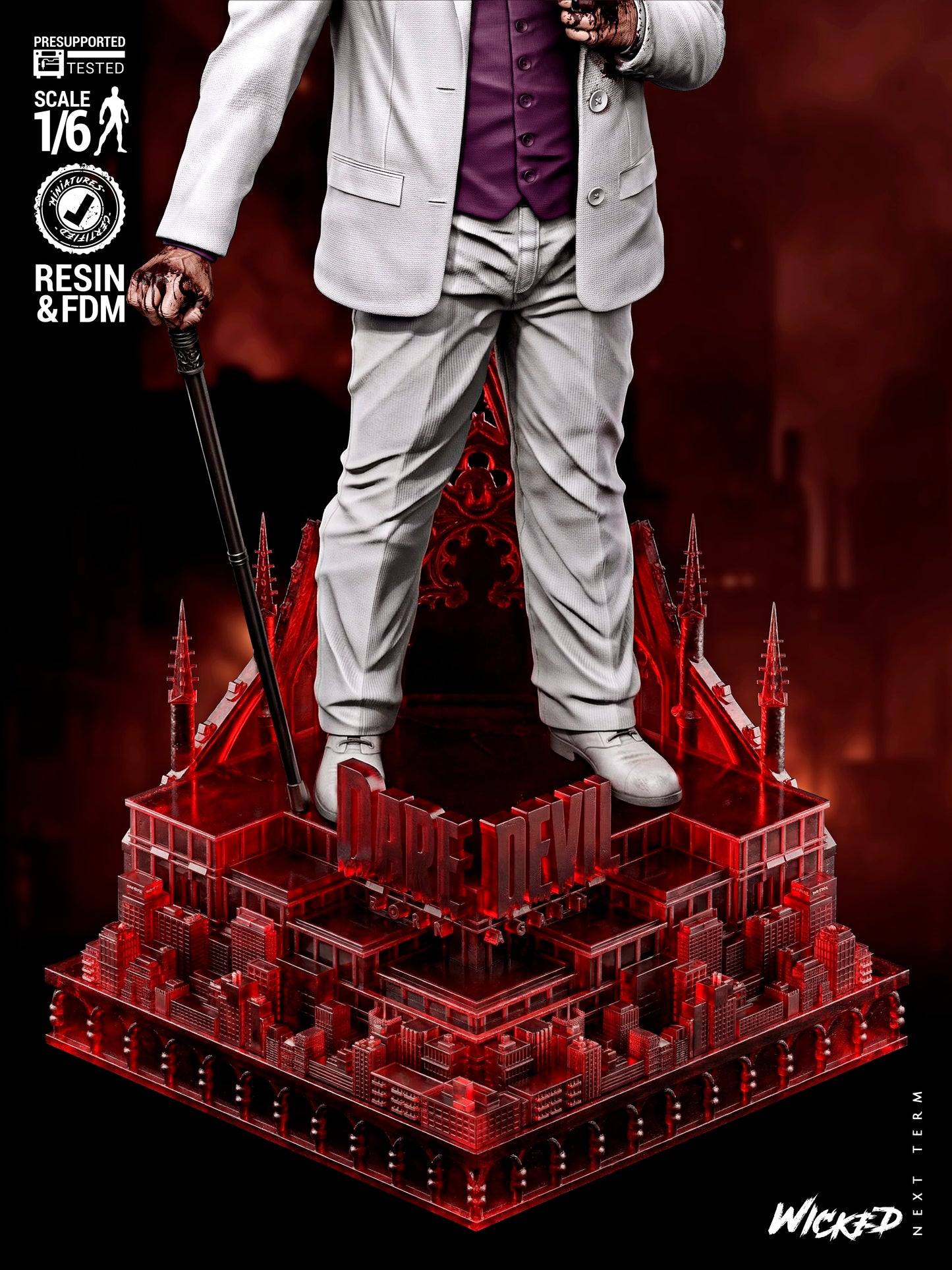 Kingpin (Fan Art) Sculpt - 1:6 and 1:12 scale 3d Printed Model Kit