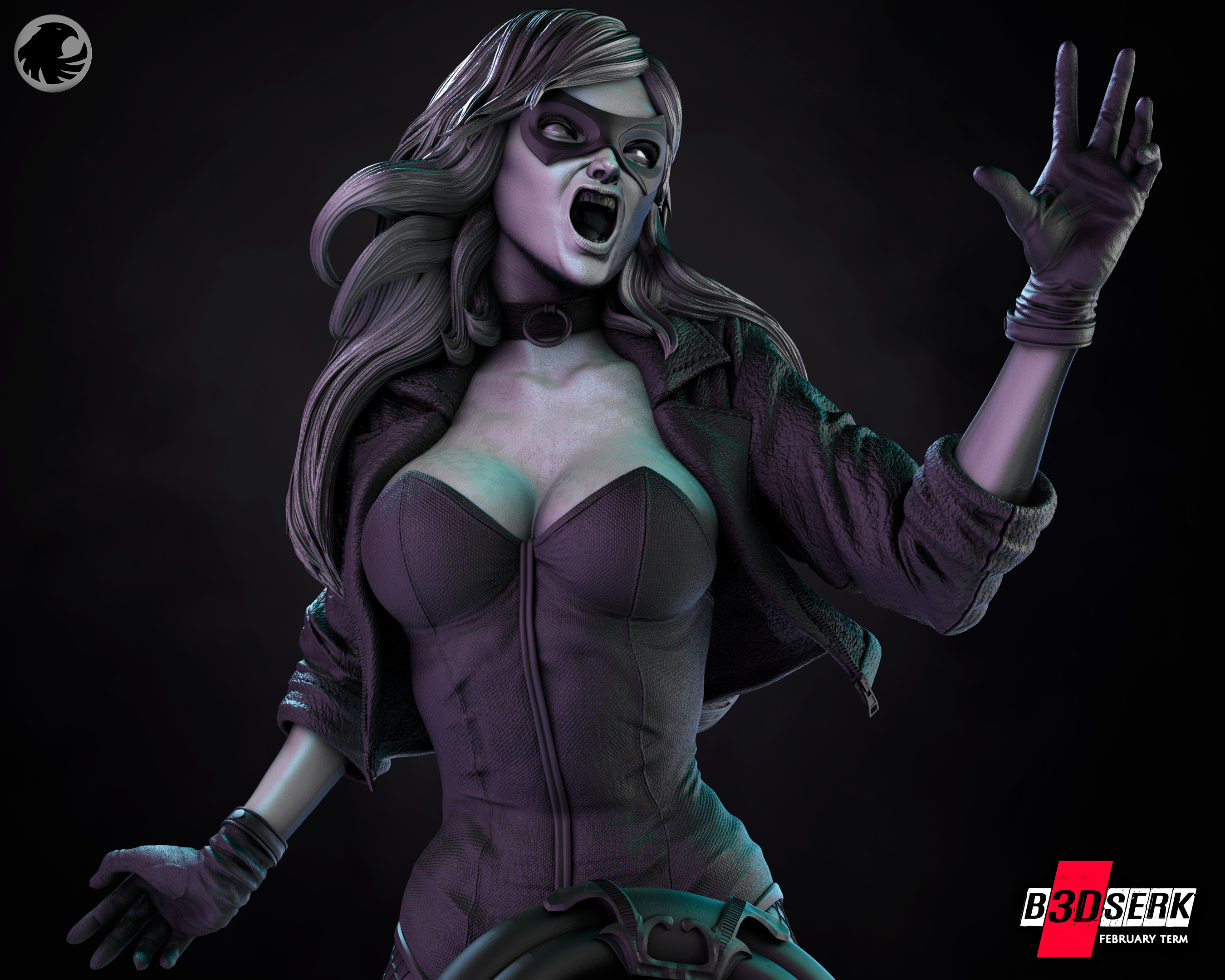 Black Canary (DC) Bust - 4 or 8 scale (250mm or 125mm) Fan Art - 3D Printed