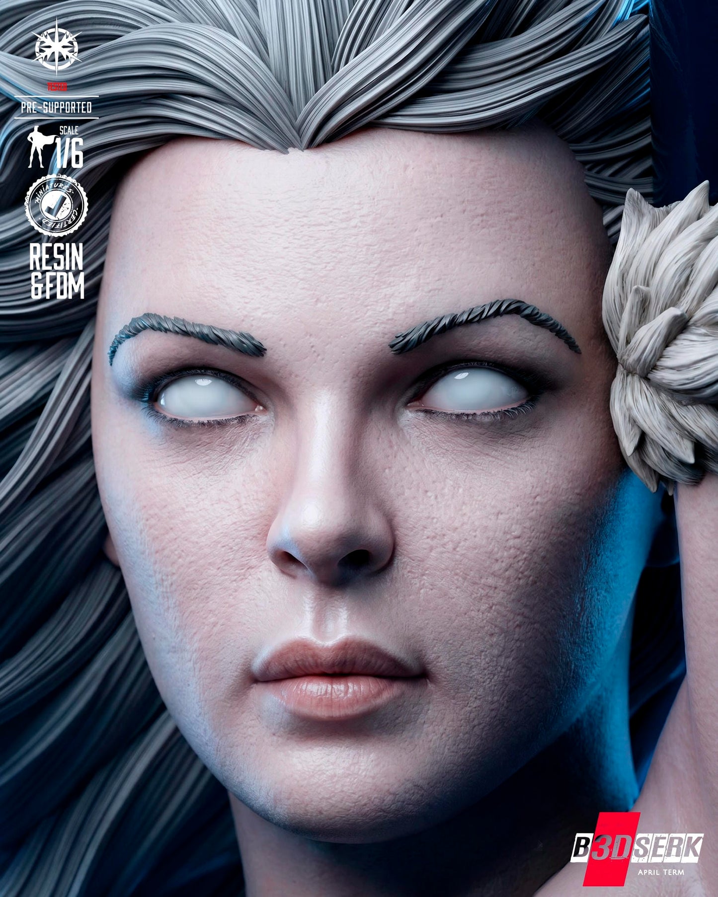 Killer Frost (Statue) 3D Model Kit - 6 or 12 scale (Fan Art)