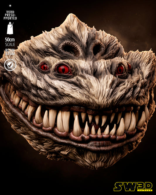 Nexu Wall Bust (Star Wars) - 250mm  3D printed model kit (Fan Art)