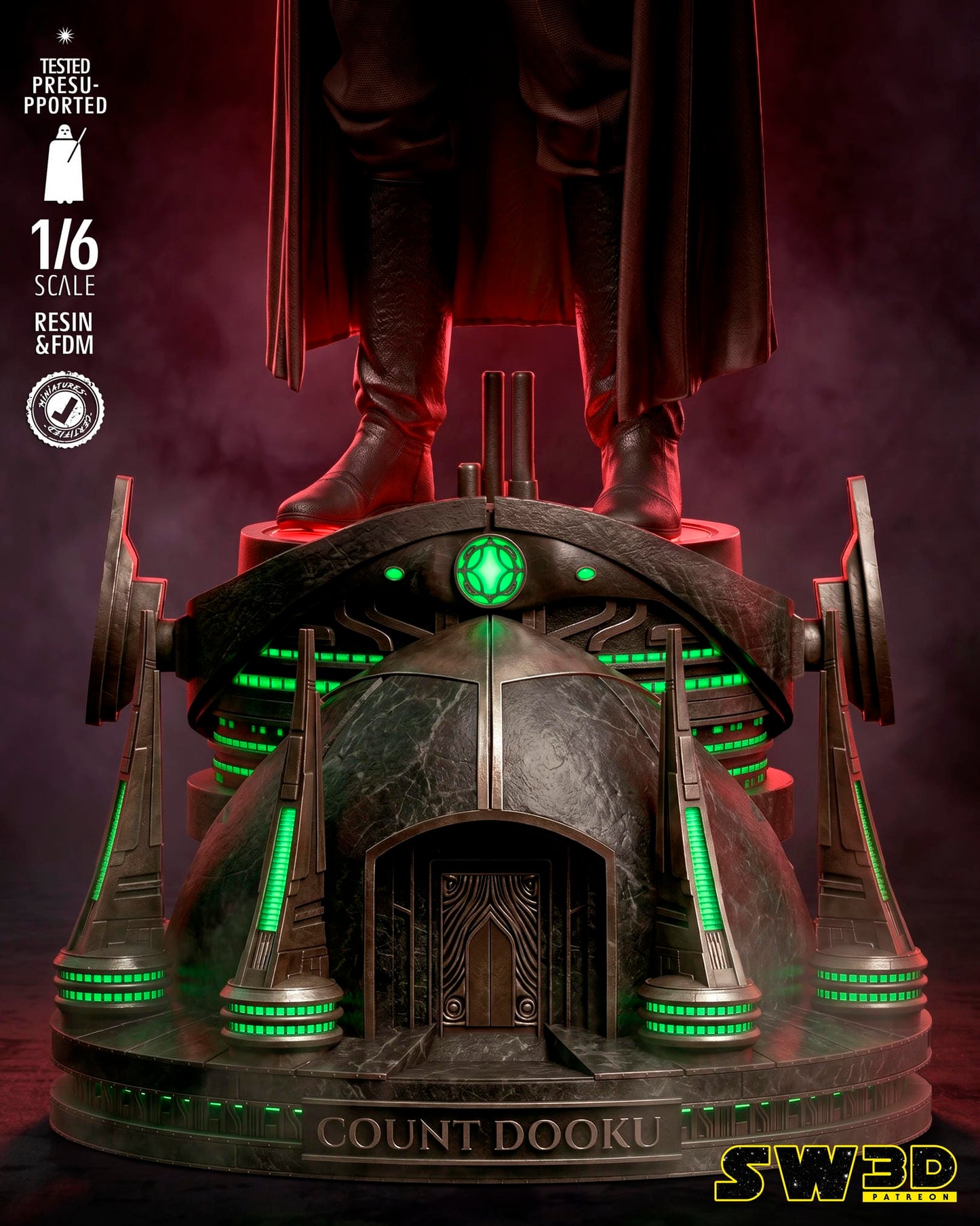 Dooku Sculpt (Star Wars) - 3D printed model kit (Fan Art)