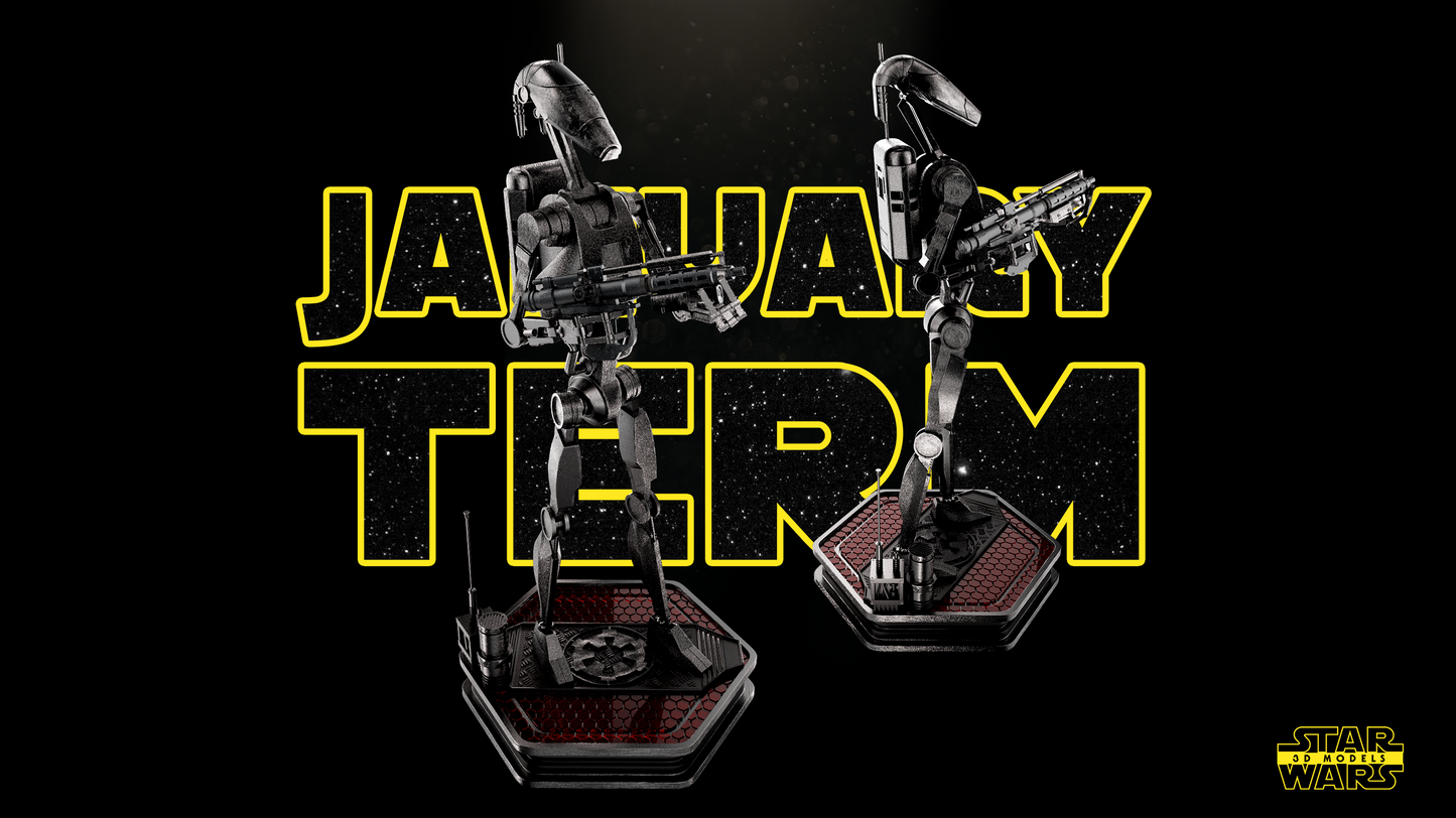 Combat Droid B1 Sculpture (Fan Art) - 1:6 or 1:12 Scale (340mm or 170mm) - 3D Printed