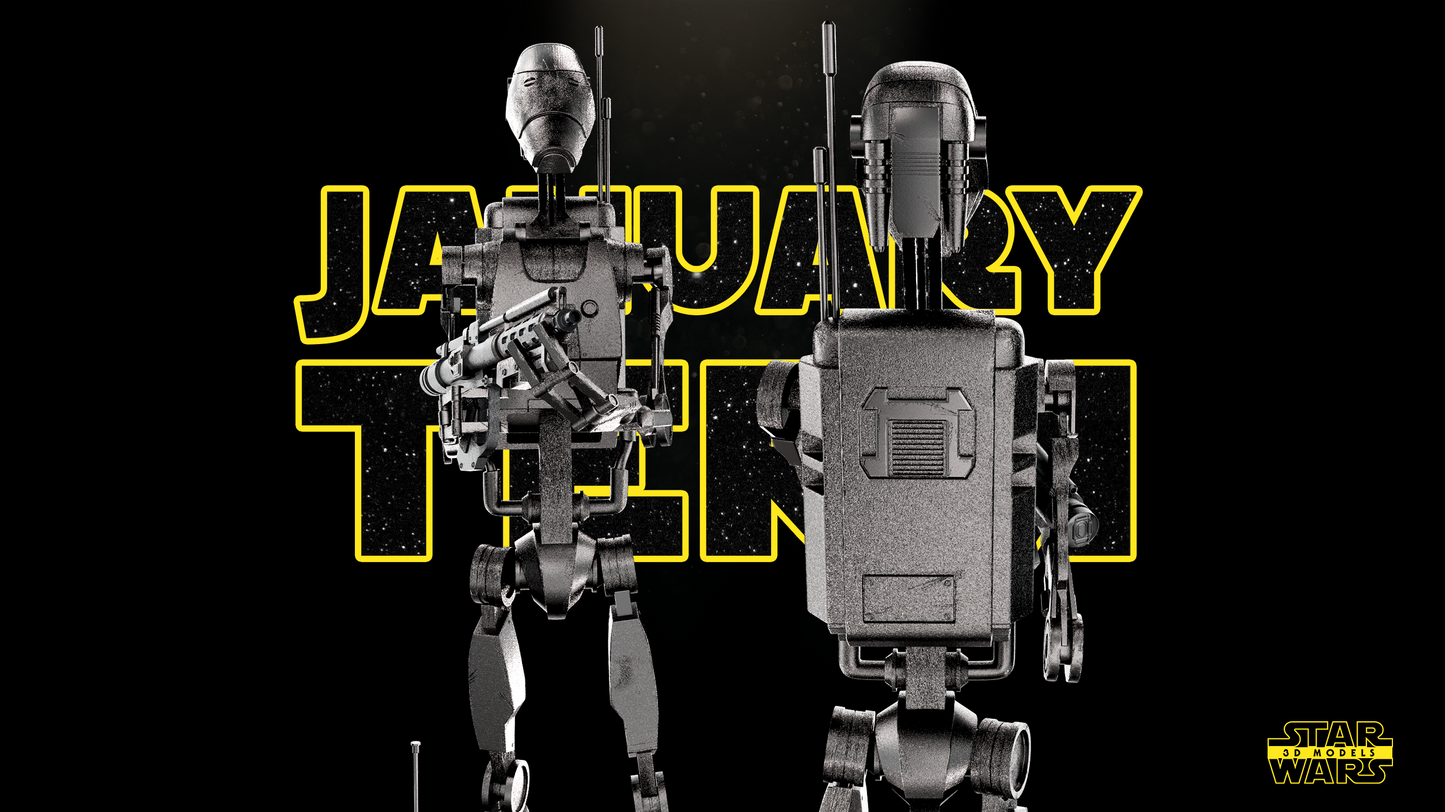Combat Droid B1 Sculpture (Fan Art) - 1:6 or 1:12 Scale (340mm or 170mm) - 3D Printed