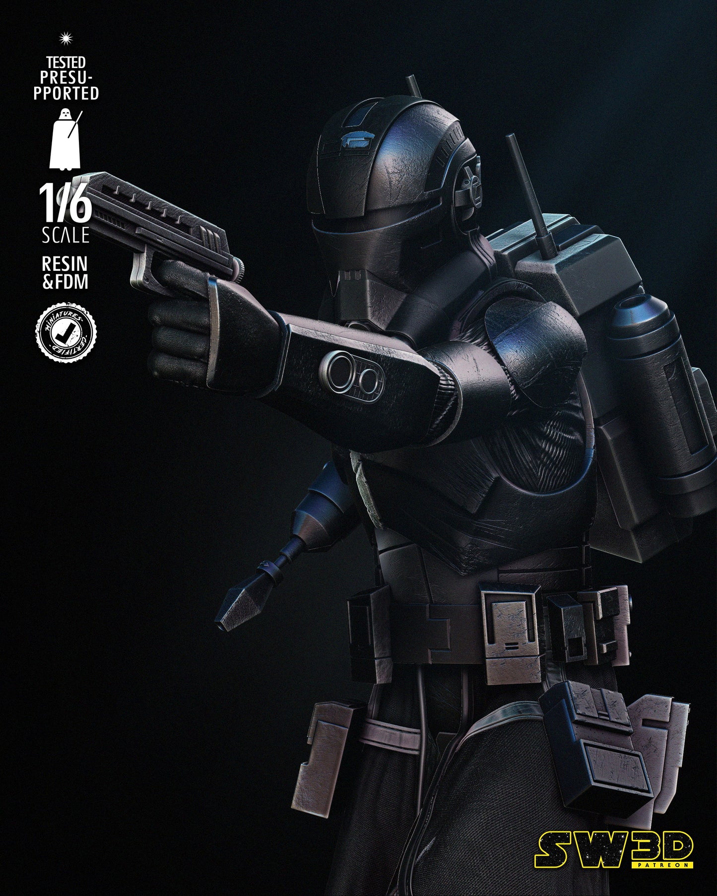 Echo Sculpt (Fan Art) Star Wars - 6 or 12 Scale - 3D Print kit