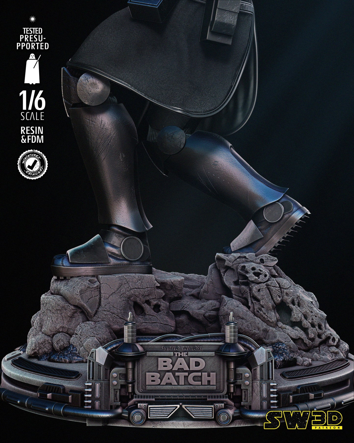 Echo Sculpt (Fan Art) Star Wars - 6 or 12 Scale - 3D Print kit