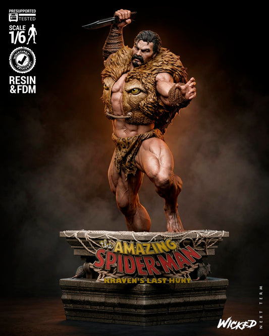 Kraven (Kraven's Last Hunt) Sculpt -3d Printed Model Kit - Fan Art