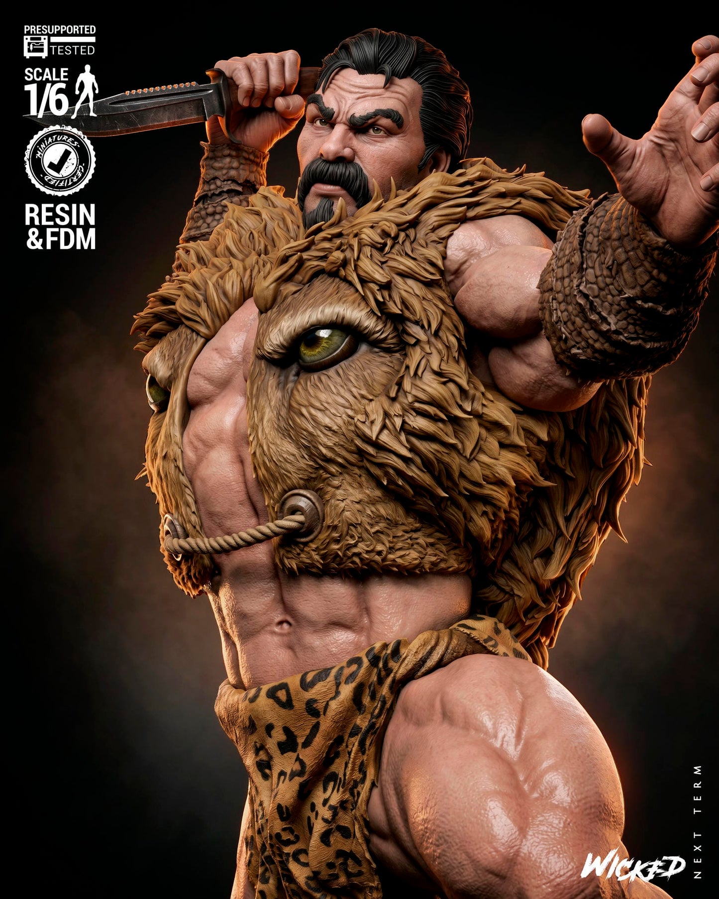 Kraven (Kraven's Last Hunt) Sculpt -3d Printed Model Kit - Fan Art