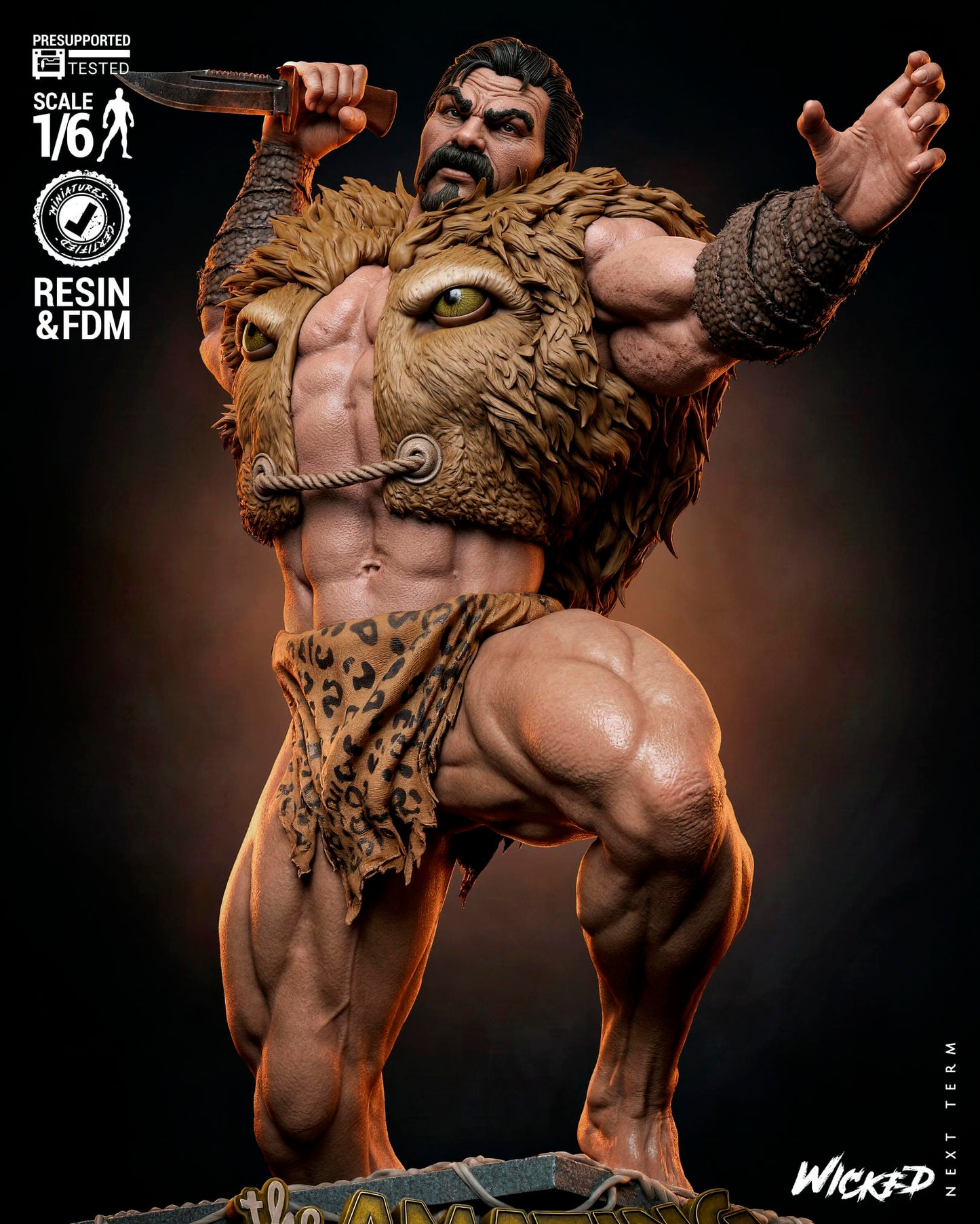 Kraven (Kraven's Last Hunt) Sculpt -3d Printed Model Kit - Fan Art