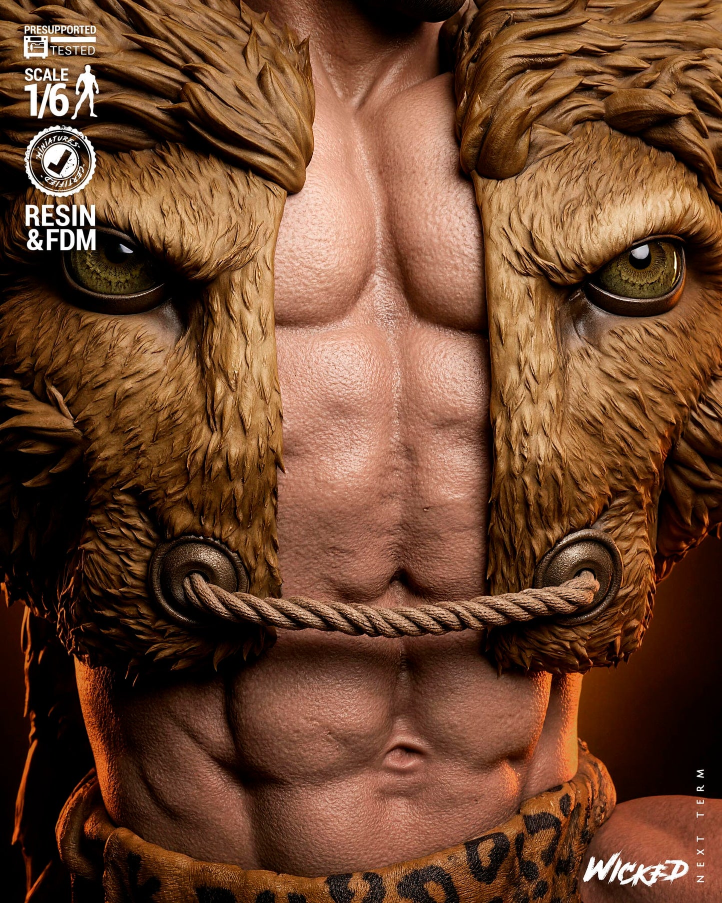 Kraven (Kraven's Last Hunt) Sculpt -3d Printed Model Kit - Fan Art
