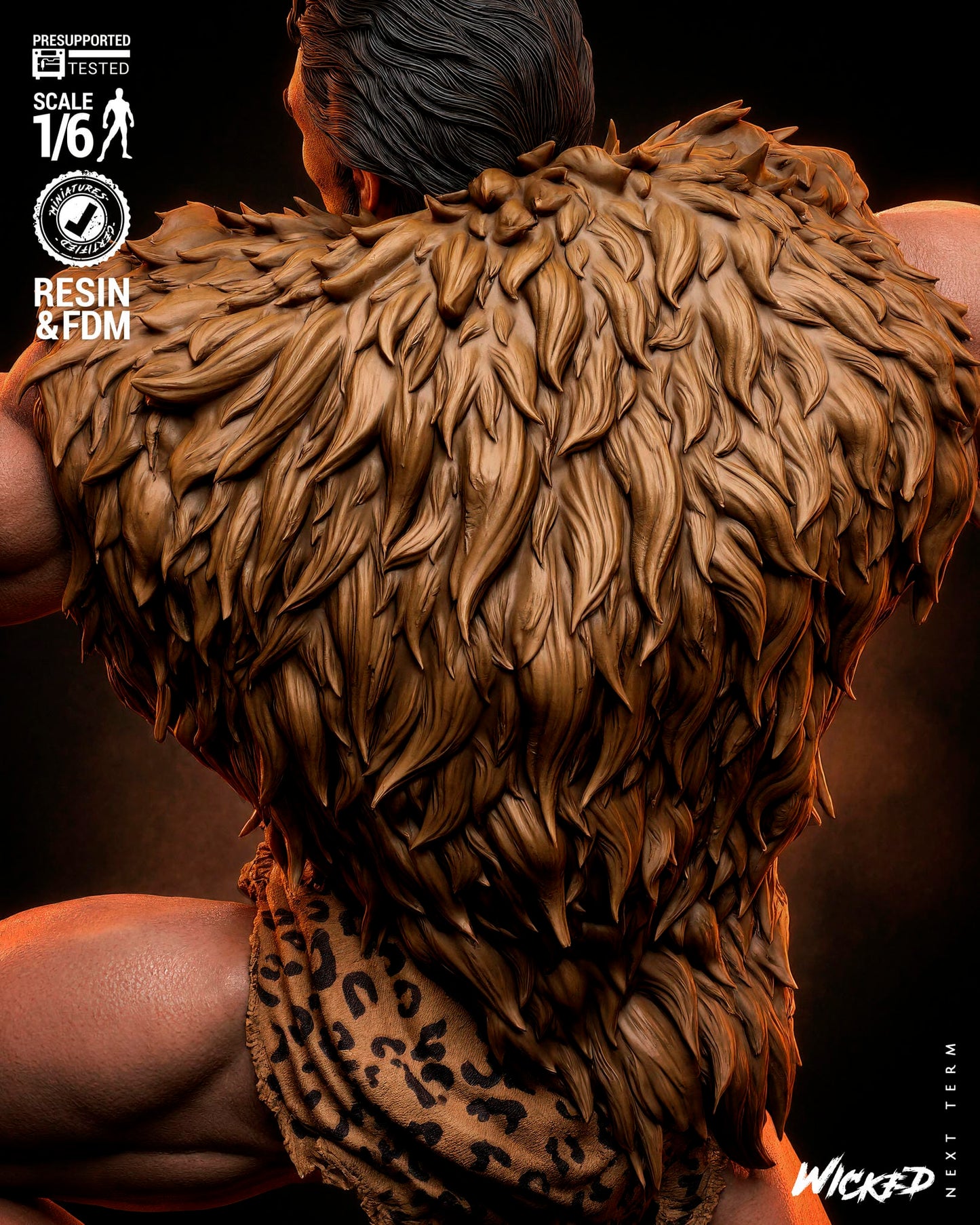 Kraven (Kraven's Last Hunt) Sculpt -3d Printed Model Kit - Fan Art