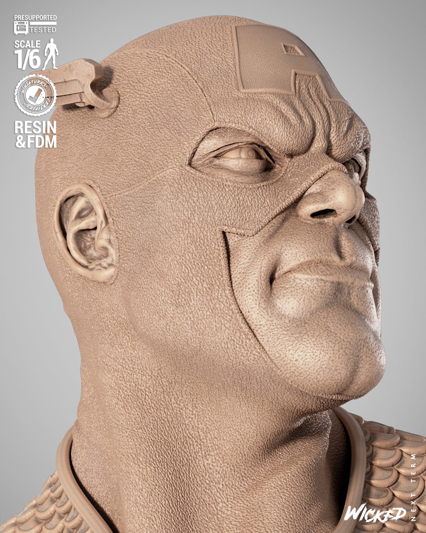 Captain America (Fan Art) Sculpt - 1:6 and 1:12 scale 3d Printed Model Kit