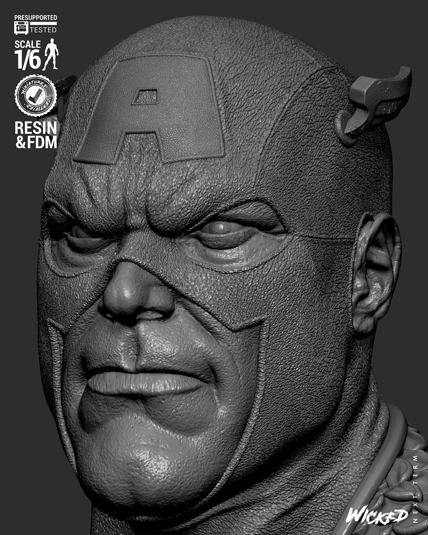 Captain America (Fan Art) Sculpt - 1:6 and 1:12 scale 3d Printed Model Kit