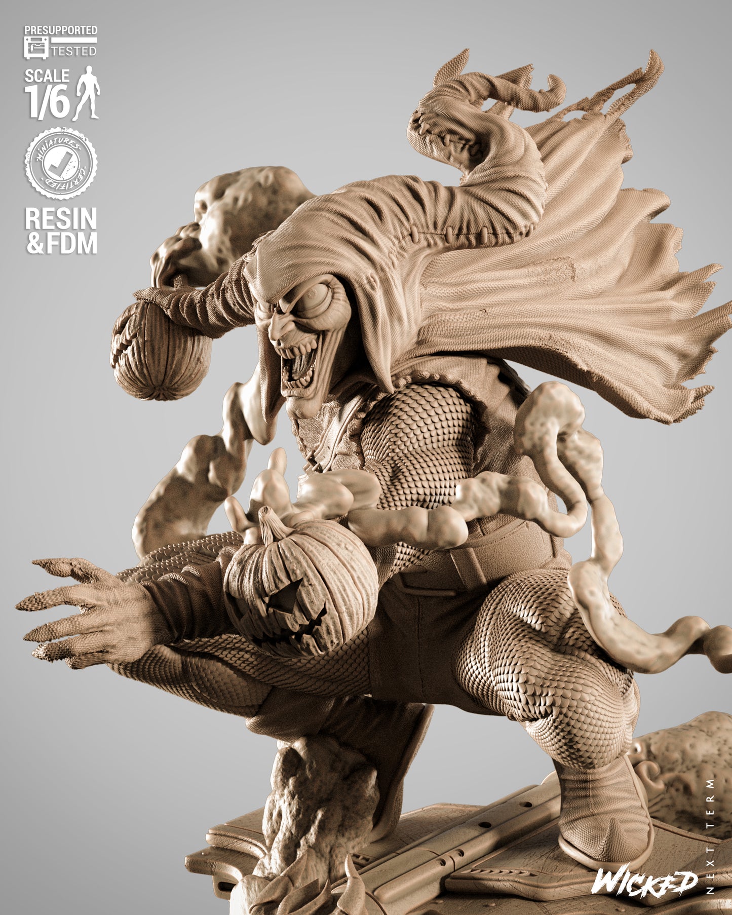 Hobgoblin (Fan Art) Sculpt - 1:6 and 1:12 scale 3d Printed Model Kit