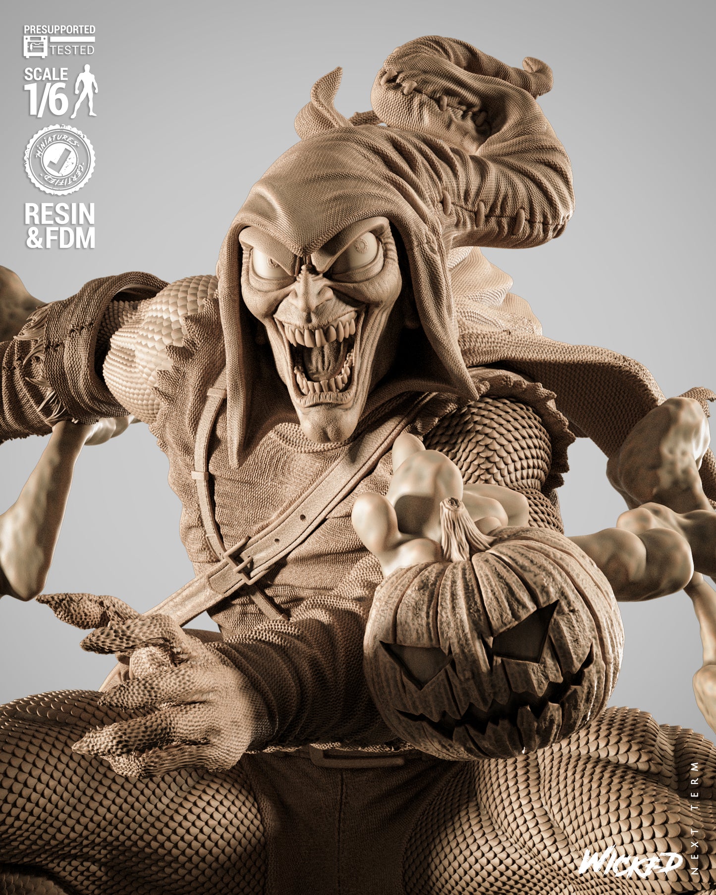 Hobgoblin (Fan Art) Sculpt - 1:6 and 1:12 scale 3d Printed Model Kit