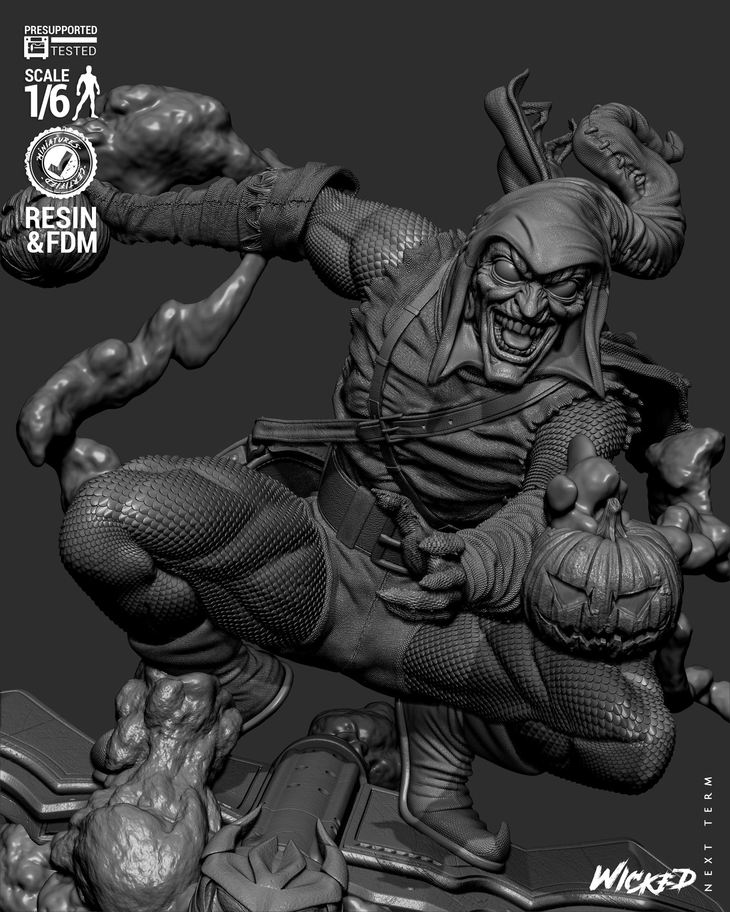 Hobgoblin (Fan Art) Sculpt - 1:6 and 1:12 scale 3d Printed Model Kit