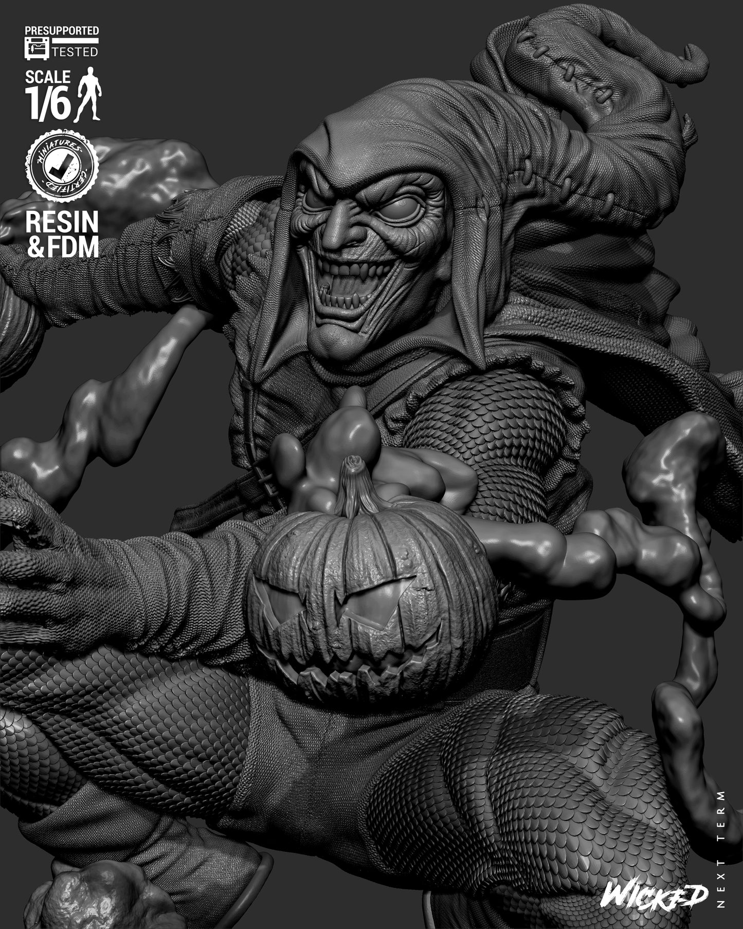 Hobgoblin (Fan Art) Sculpt - 1:6 and 1:12 scale 3d Printed Model Kit